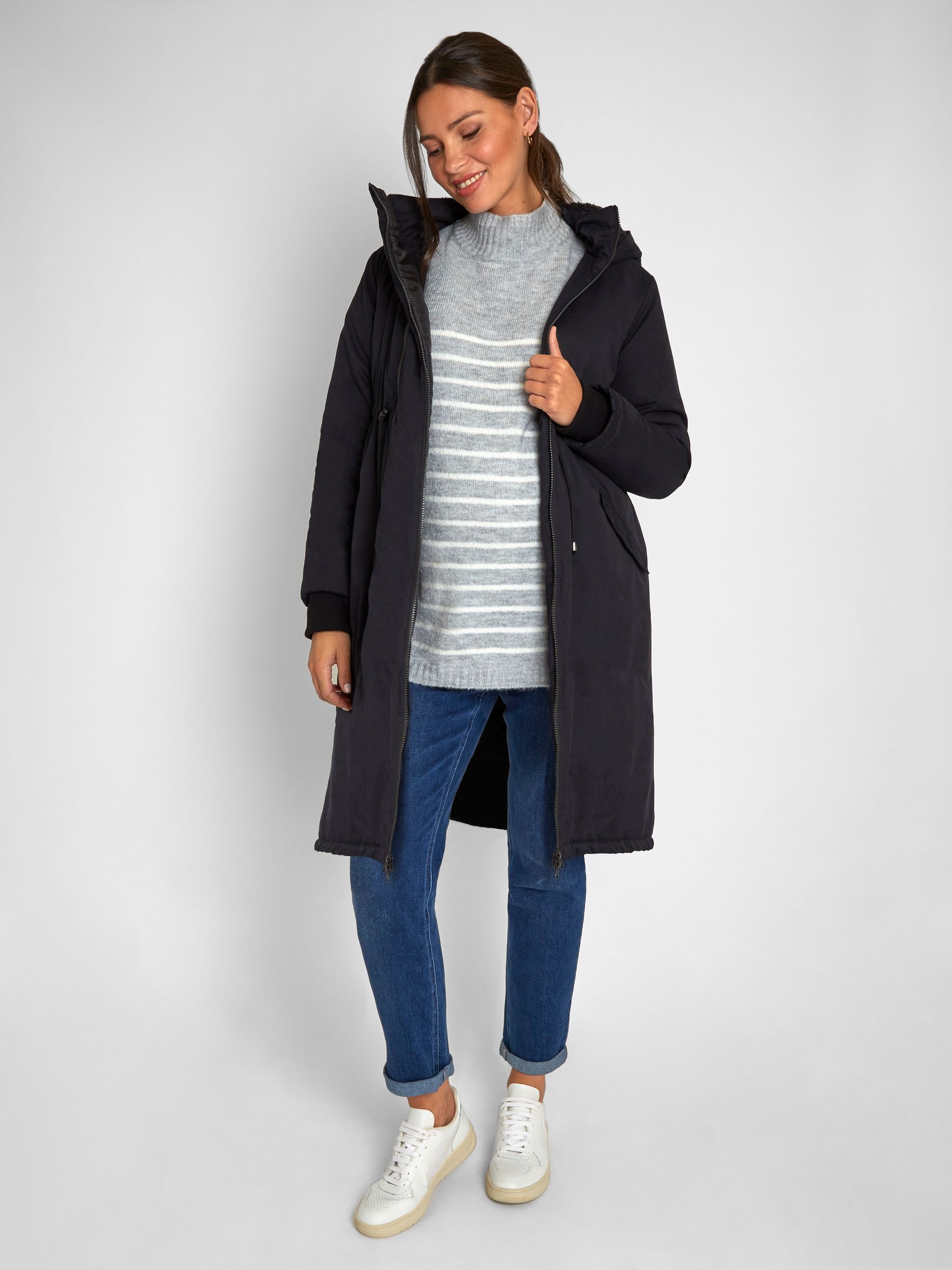 Black 2-in-1 Cosy Maternity Parka - Image 3 of 5