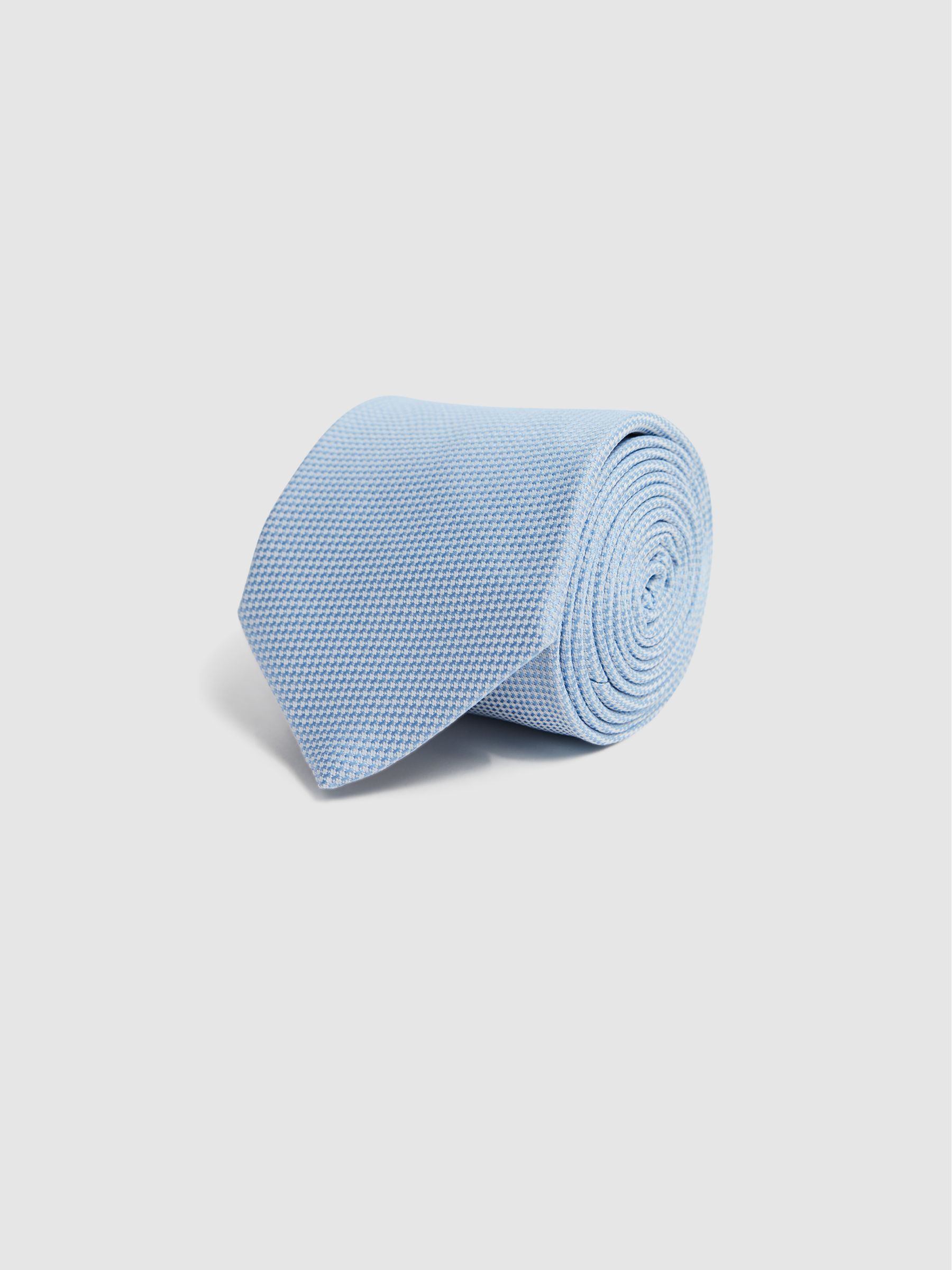 Textured Silk-Blend Tie in Soft Blue - Image 3 of 5