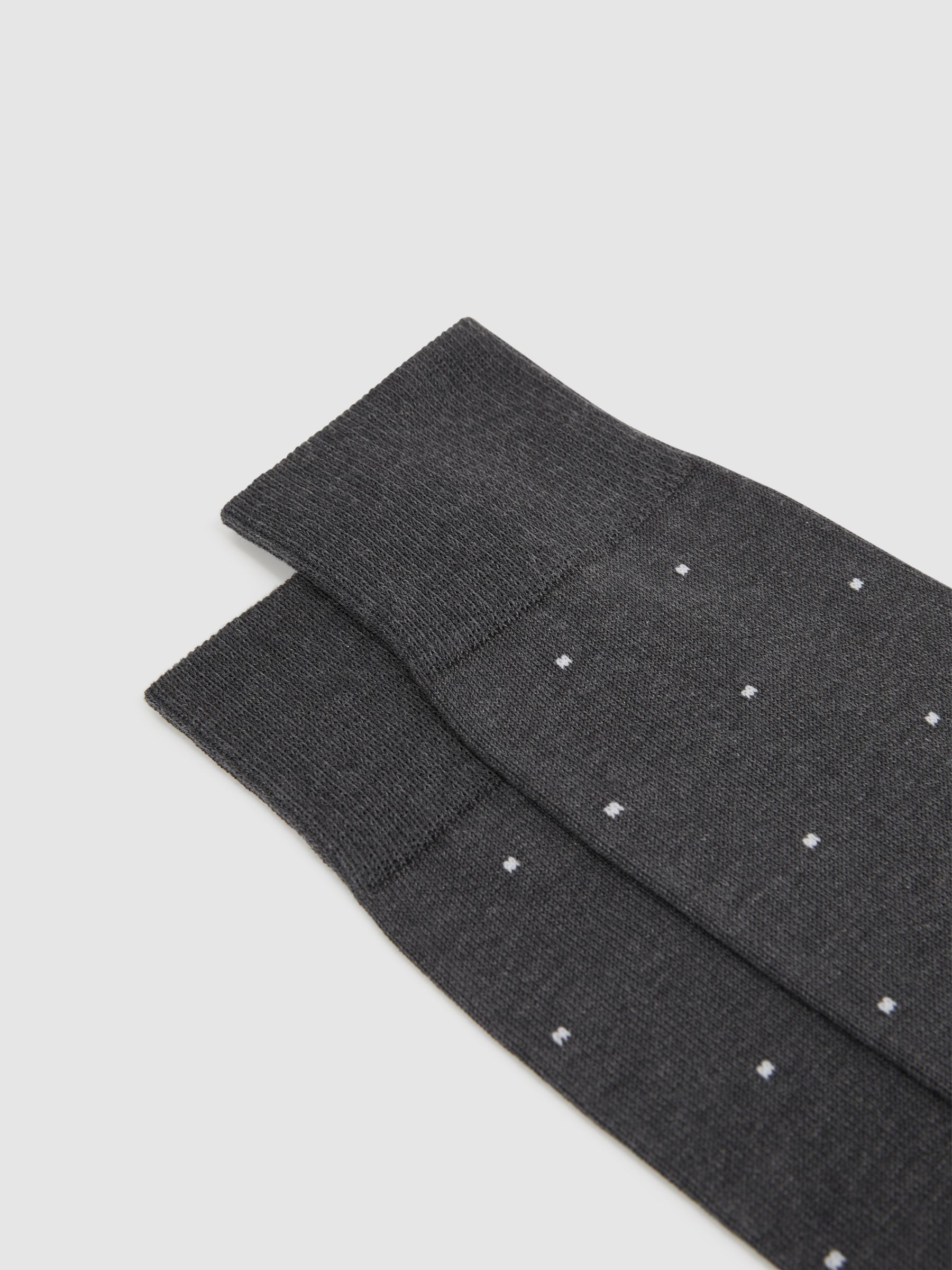 Polka Dot Socks in Charcoal - Image 2 of 3