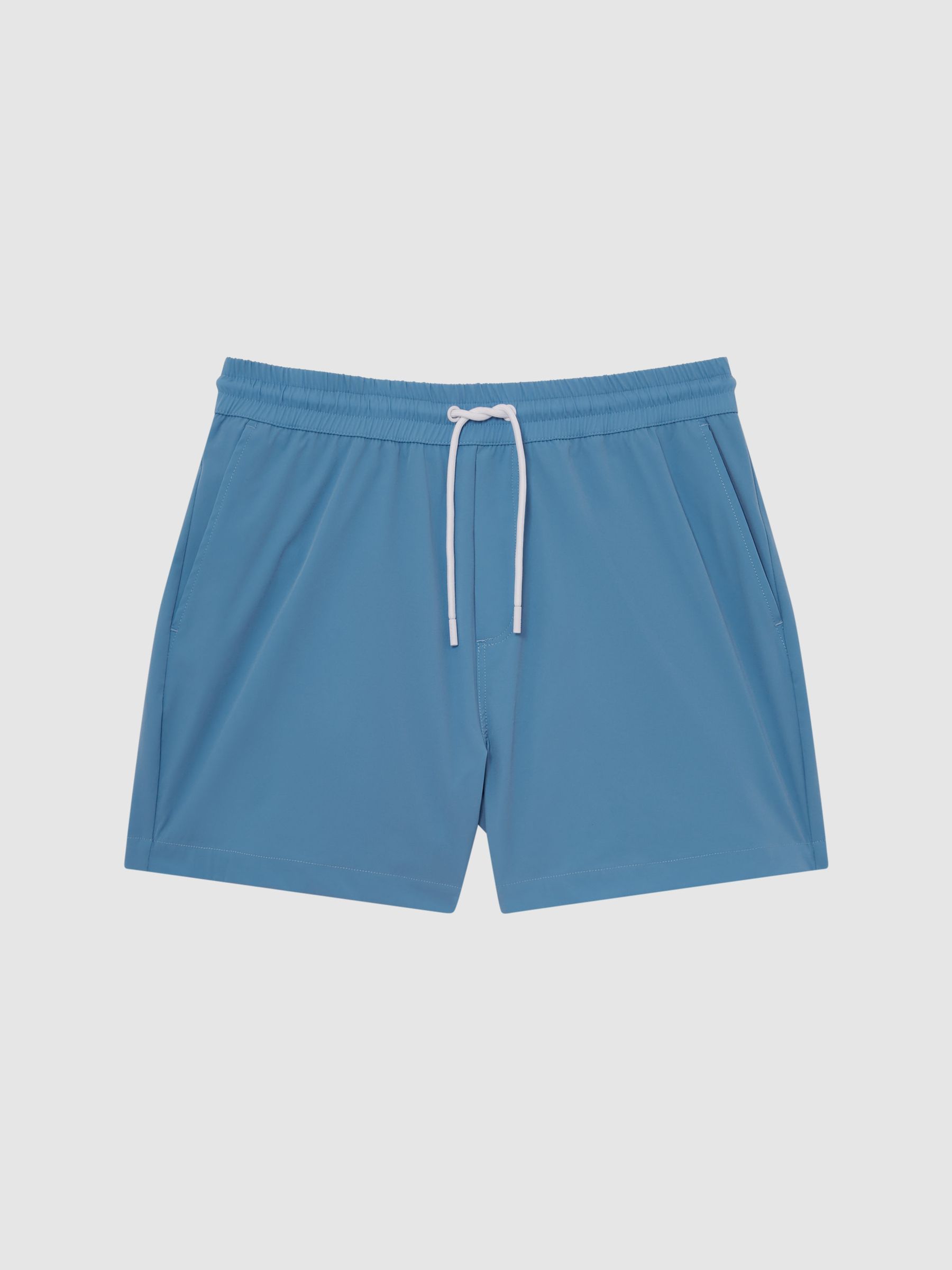 Plain Drawstring Swim Shorts in Royal Blue - Image 2 of 7
