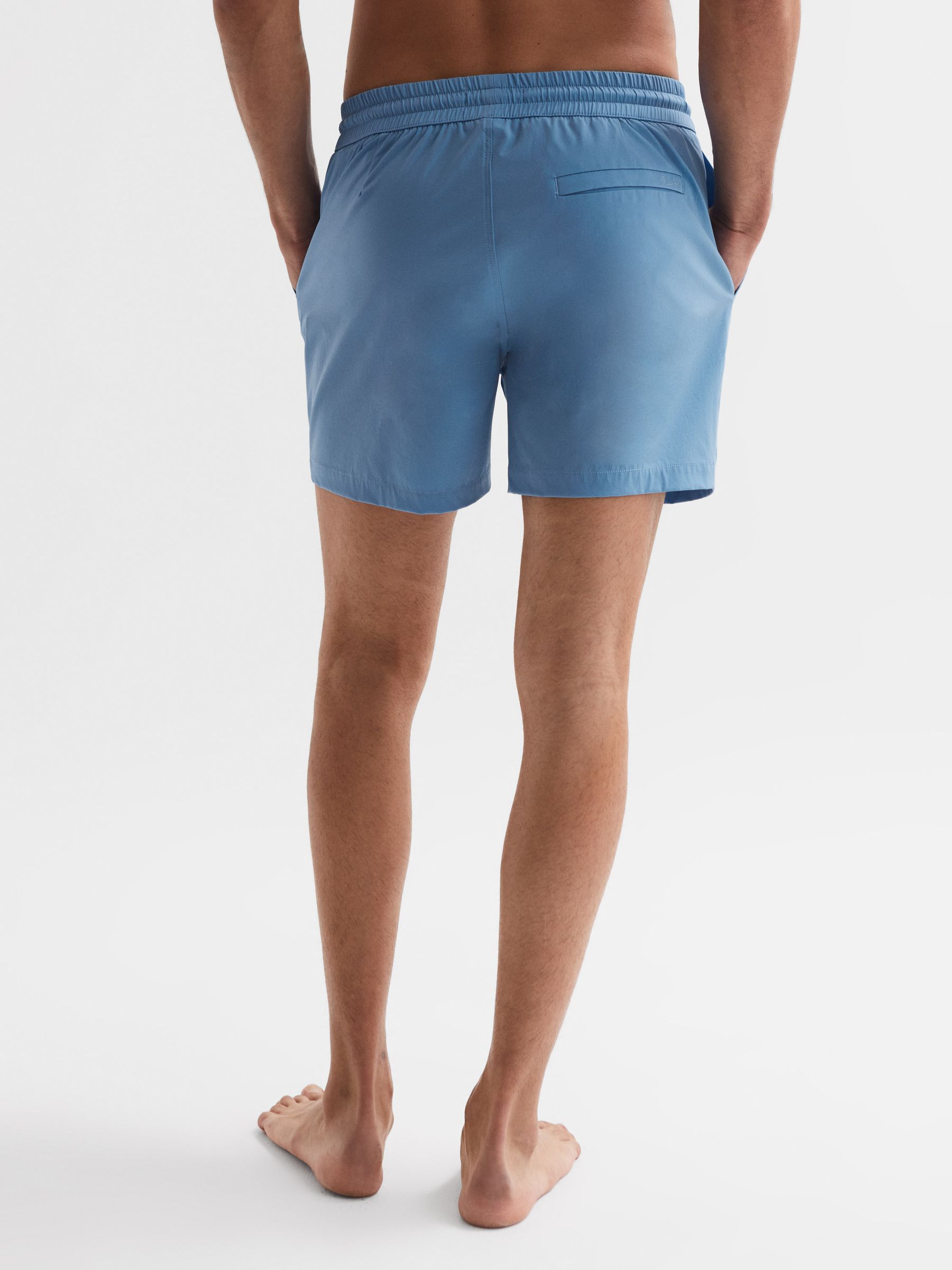Plain Drawstring Swim Shorts in Royal Blue - Image 5 of 7