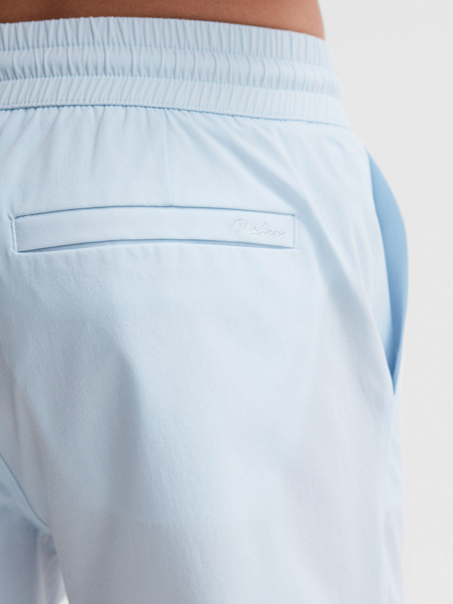 Plain Drawstring Swim Shorts in Soft Blue - Image 6 of 7