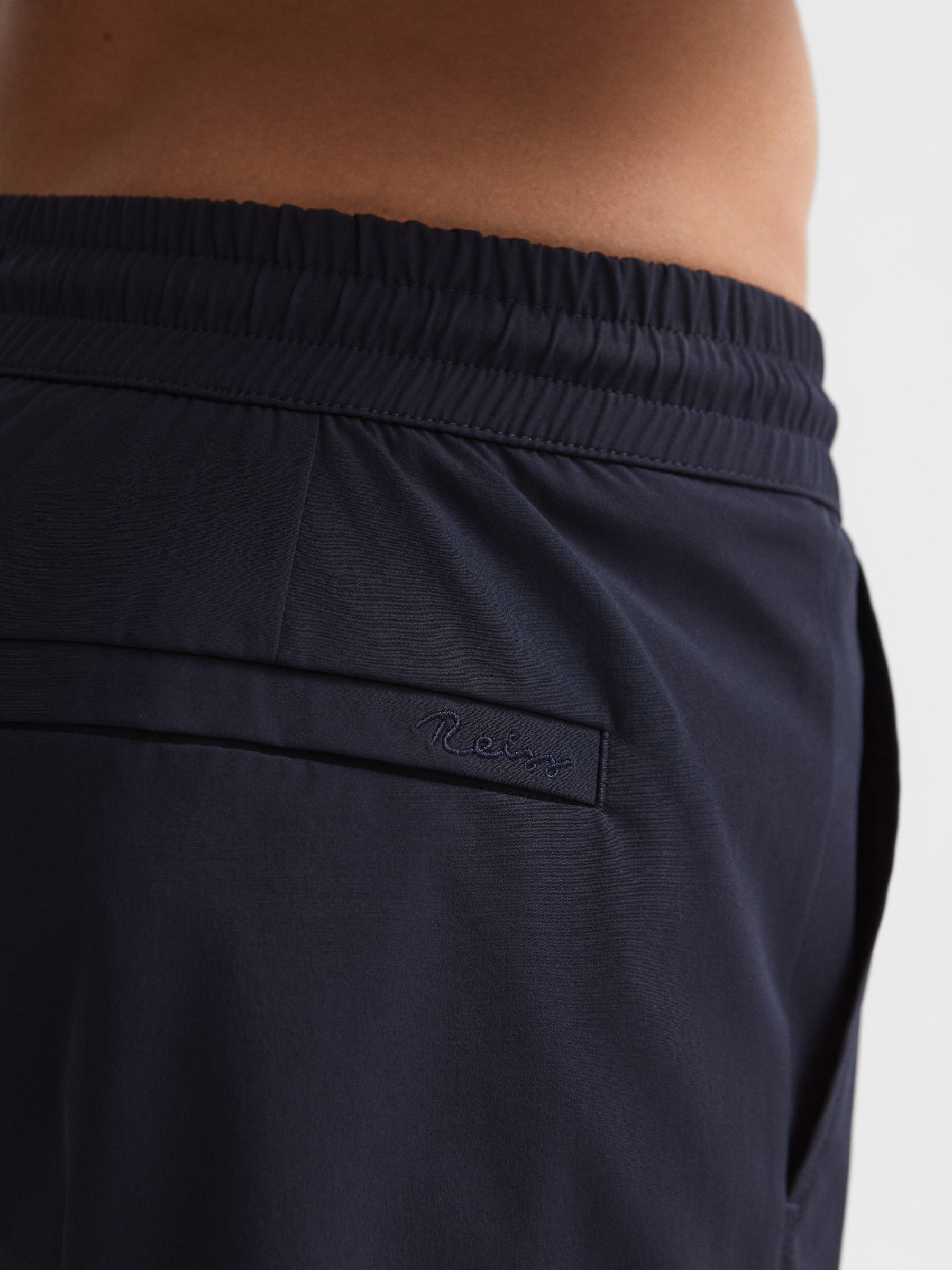 Plain Drawstring Swim Shorts in Navy - Image 6 of 7