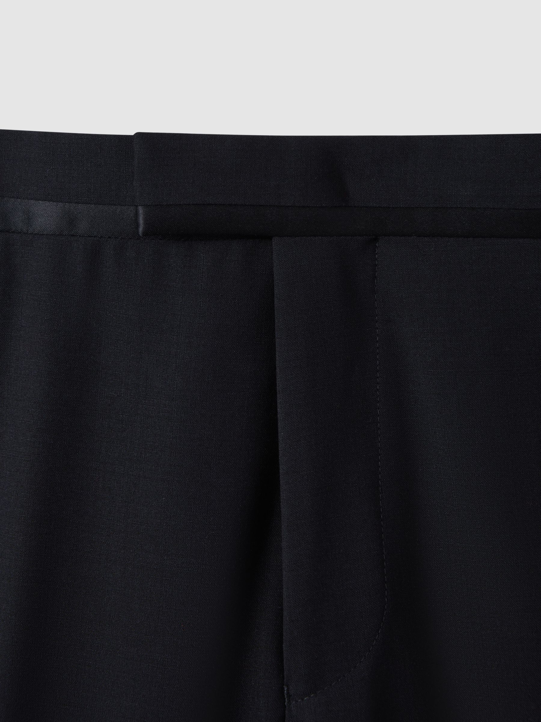 Modern Fit Tuxedo Trousers in Navy - Image 7 of 8