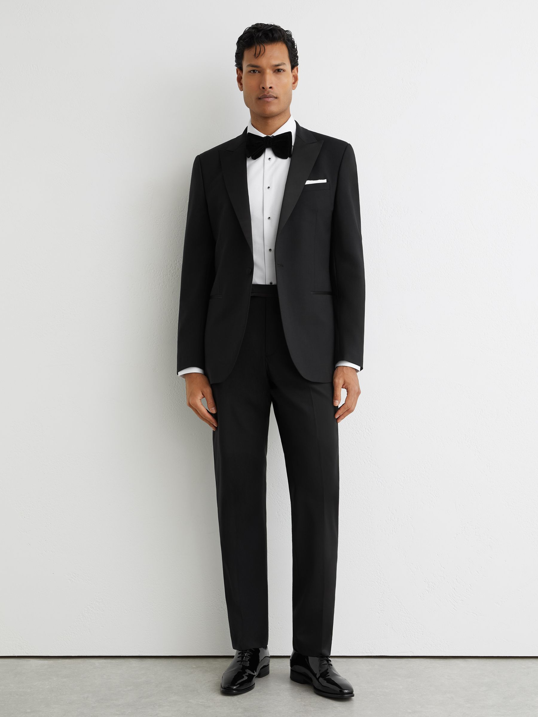 Peak Lapel Tailored-Fit Single-Breasted Tuxedo Jacket in Black - image 5