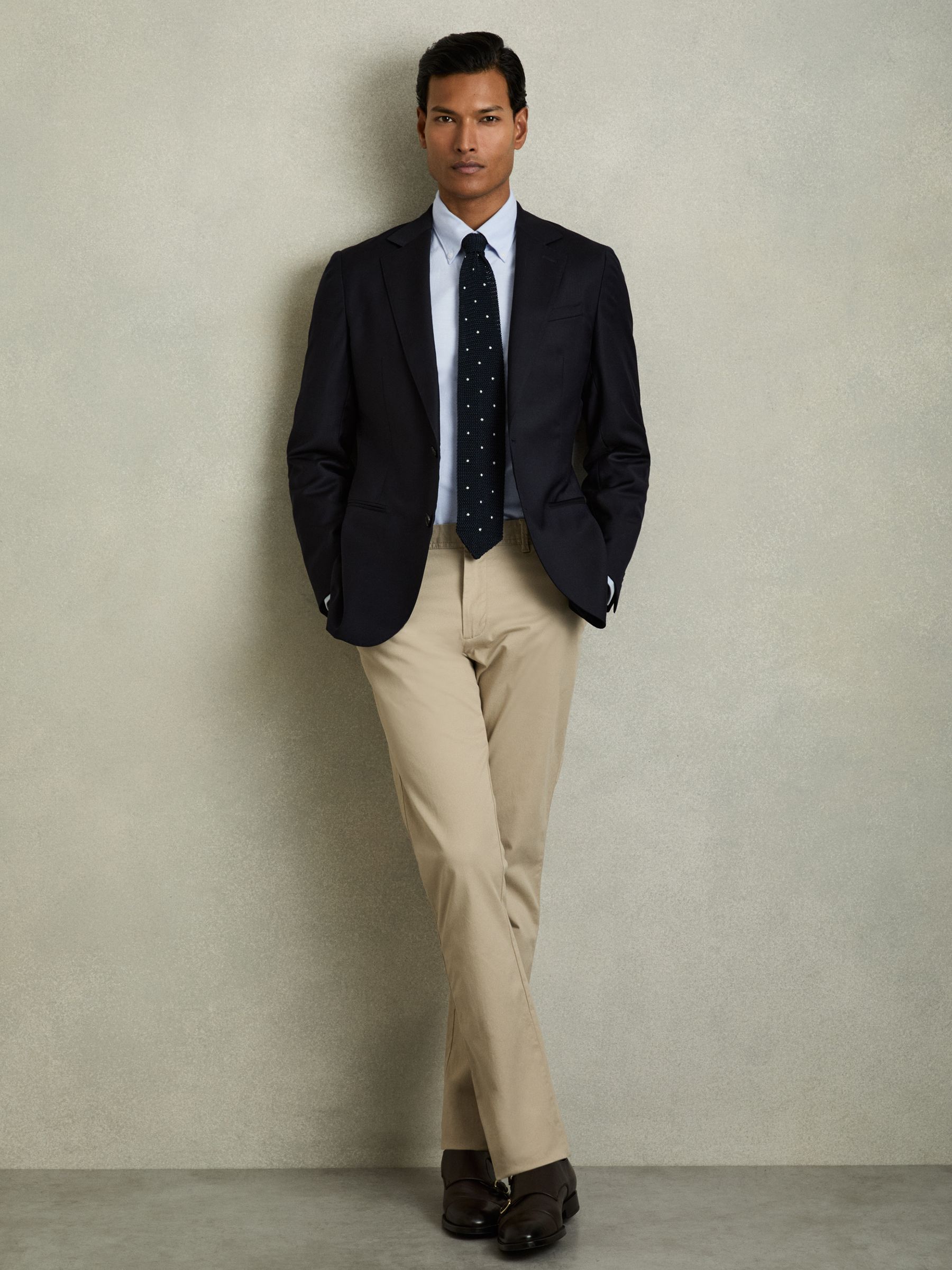 Slim-Fit Button-Down Collar Cotton Oxford Shirt in Soft Blue - Image 6 of 8