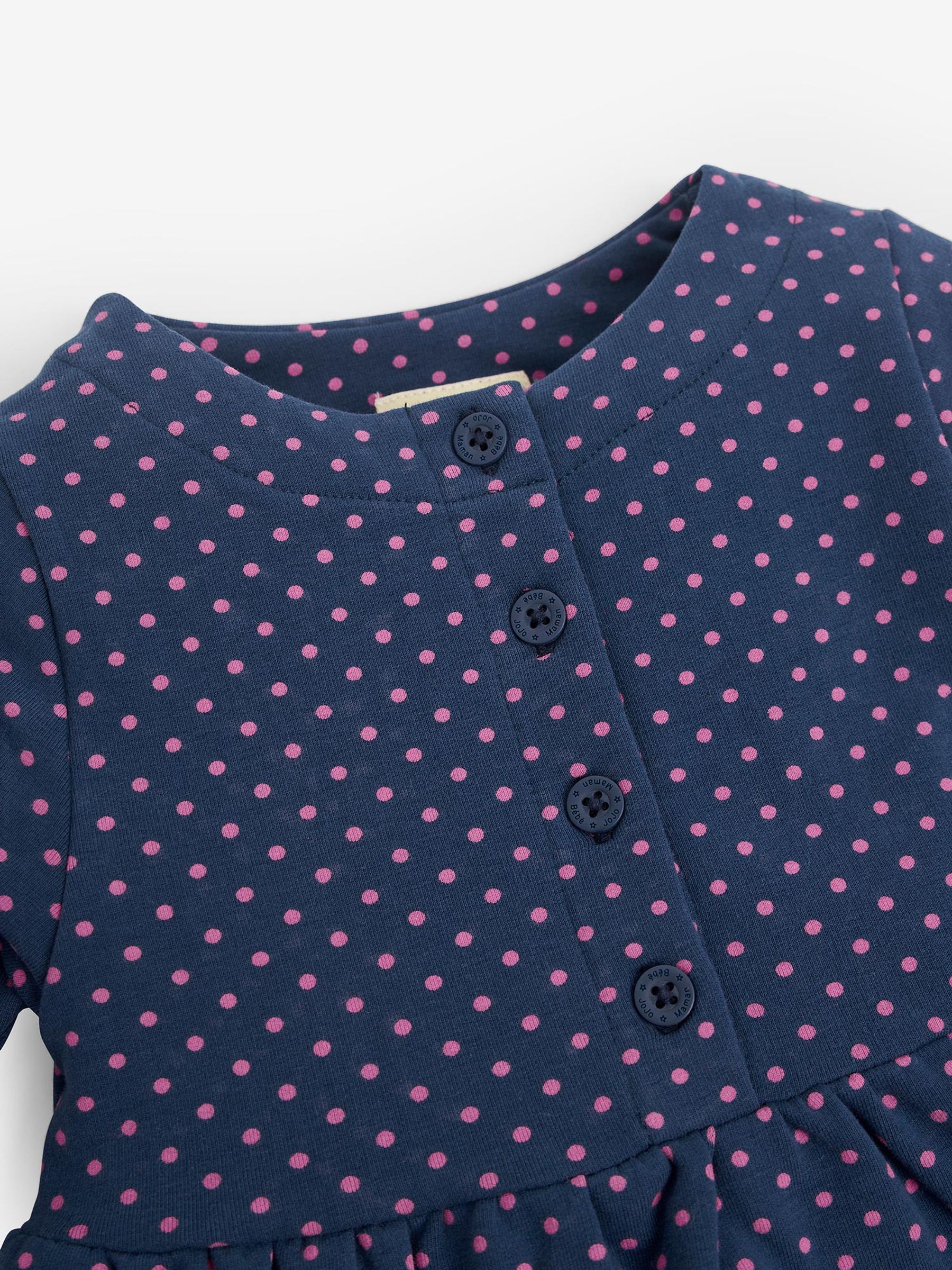 Navy Spot Sweat Dress - Image 2 of 4