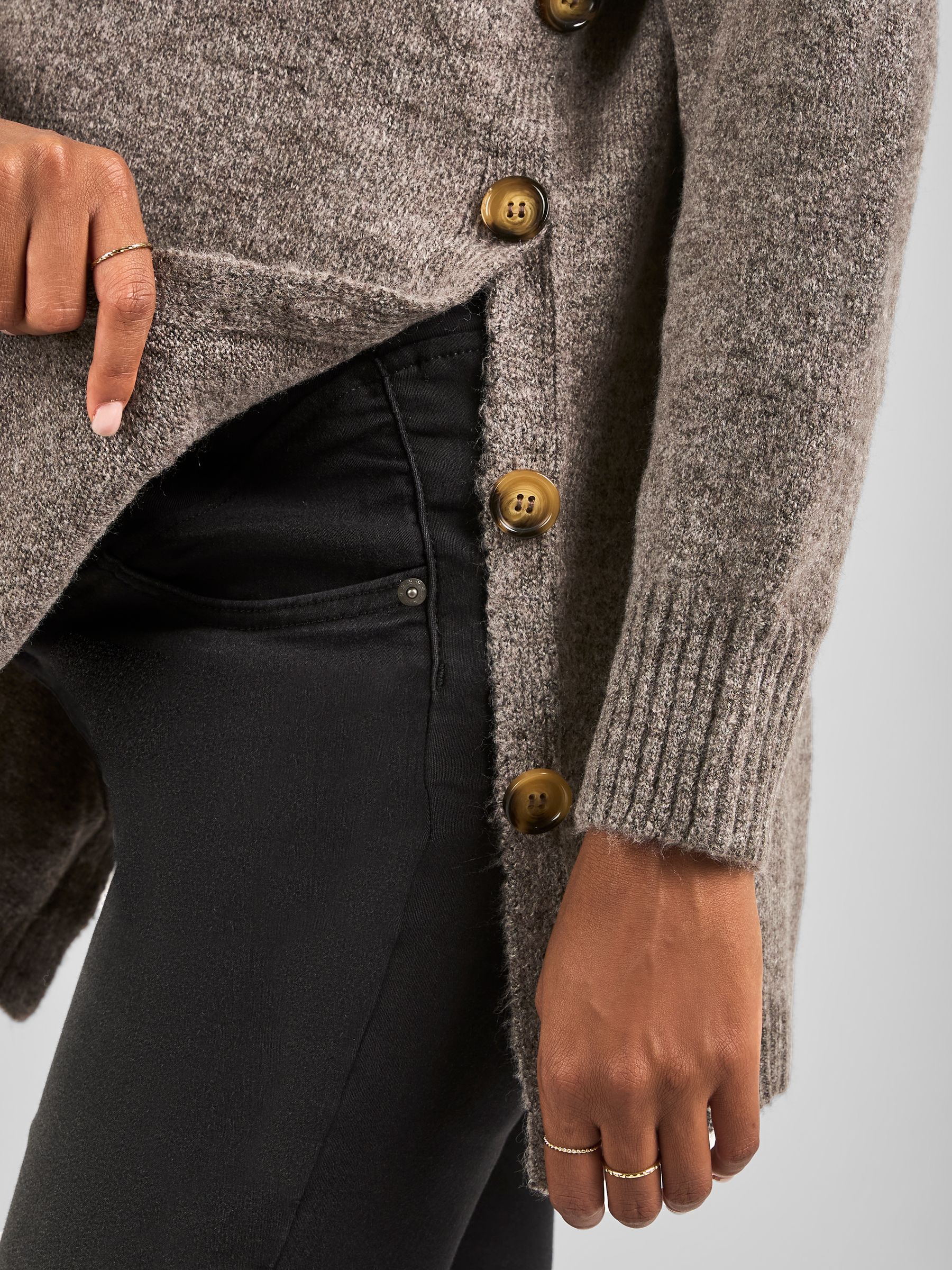 Mocha Brown Turtle Neck Maternity & Nursing Jumper - Image 2 of 4