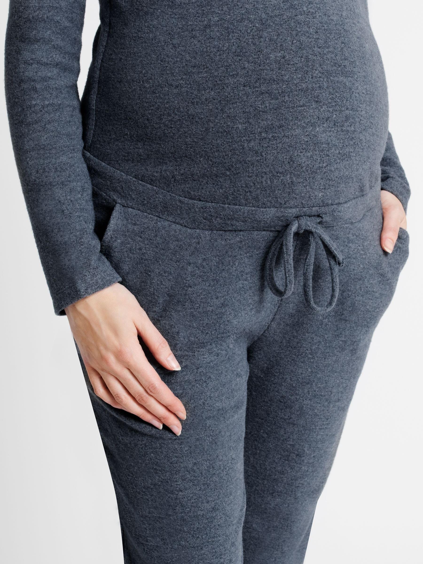 Dark Grey Shoulder Opening Maternity & Nursing Top - Image 3 of 3