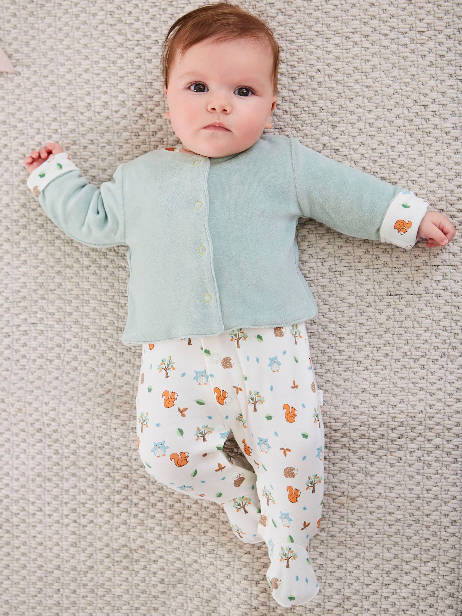 Green 2-Piece Sleepsuit & Velour Jacket Set - Image 10 of 10