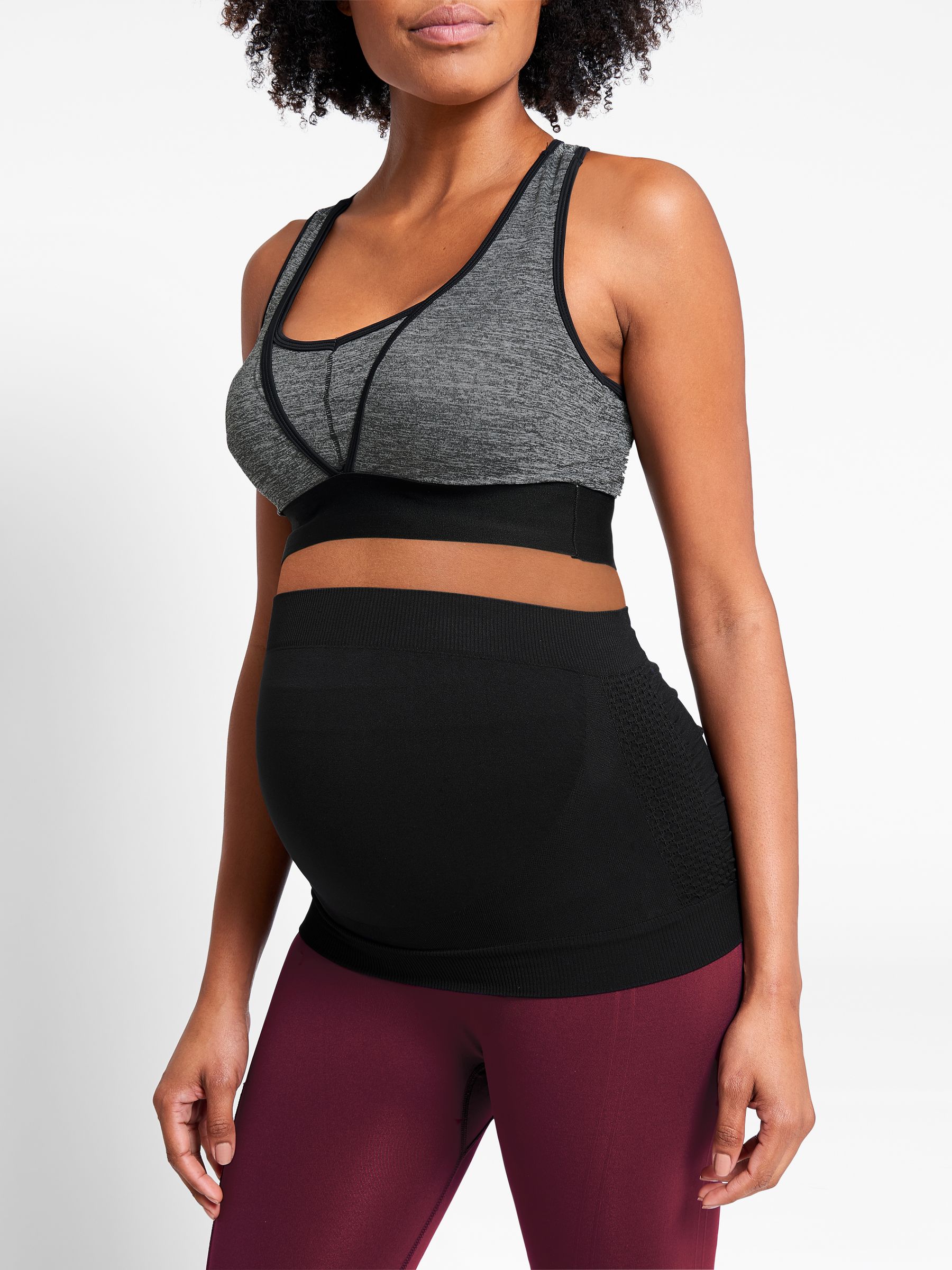 Seamless Support Workout Bump Band in Black - Image 3 of 3