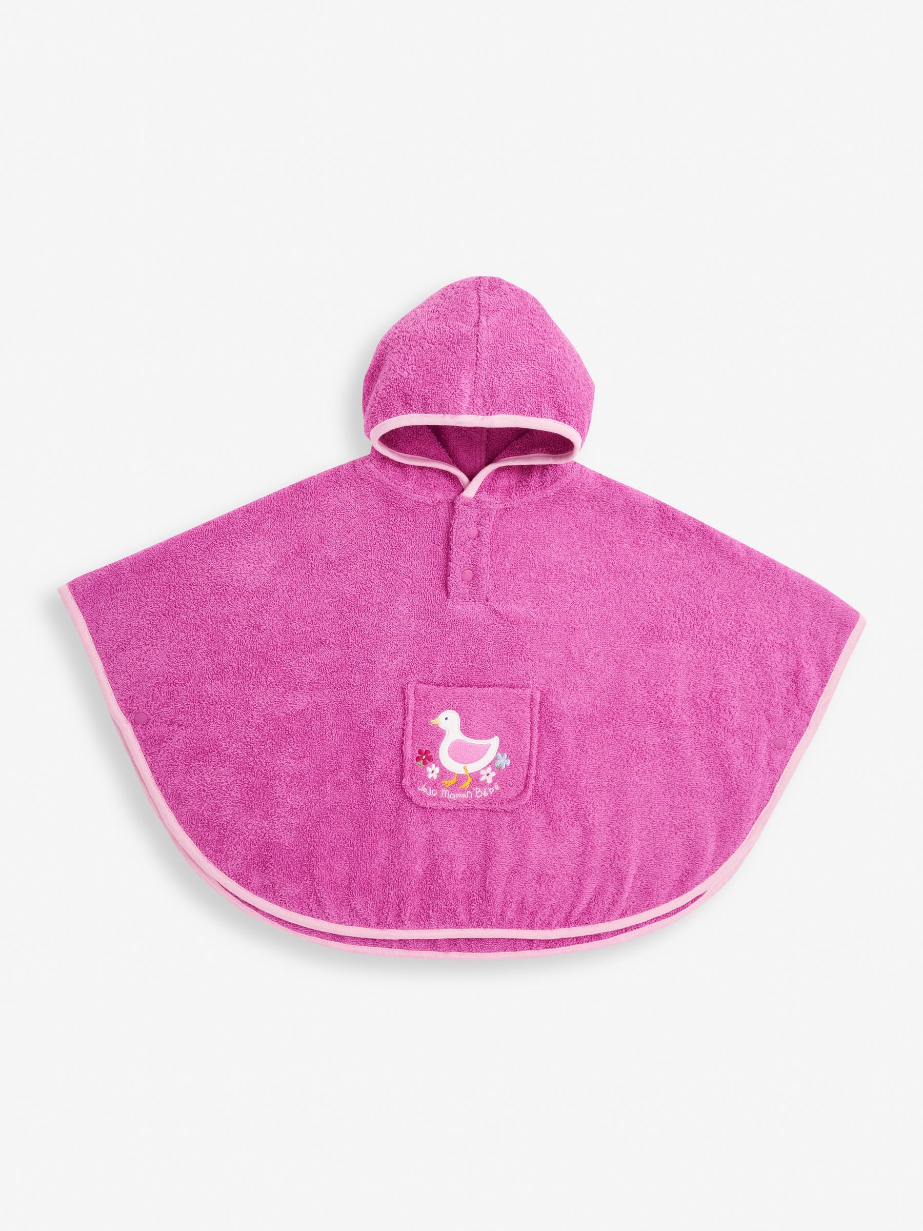 Pink Towelling Poncho - Image 2 of 3
