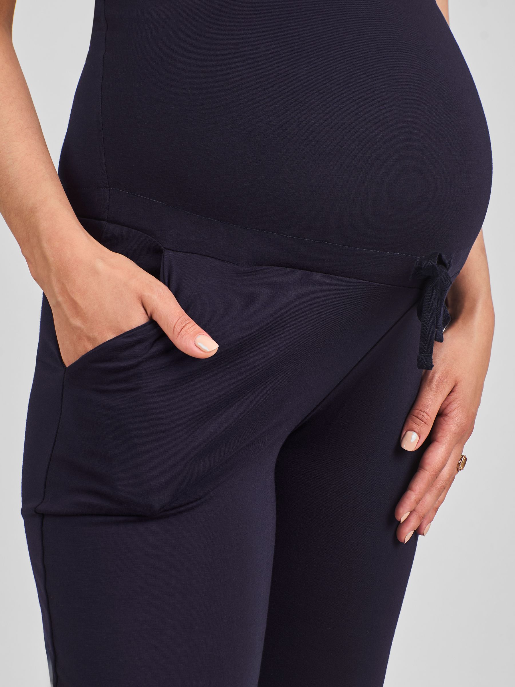 Navy Blue Stripe Maternity & Nursing Pyjama Set - Image 5 of 5