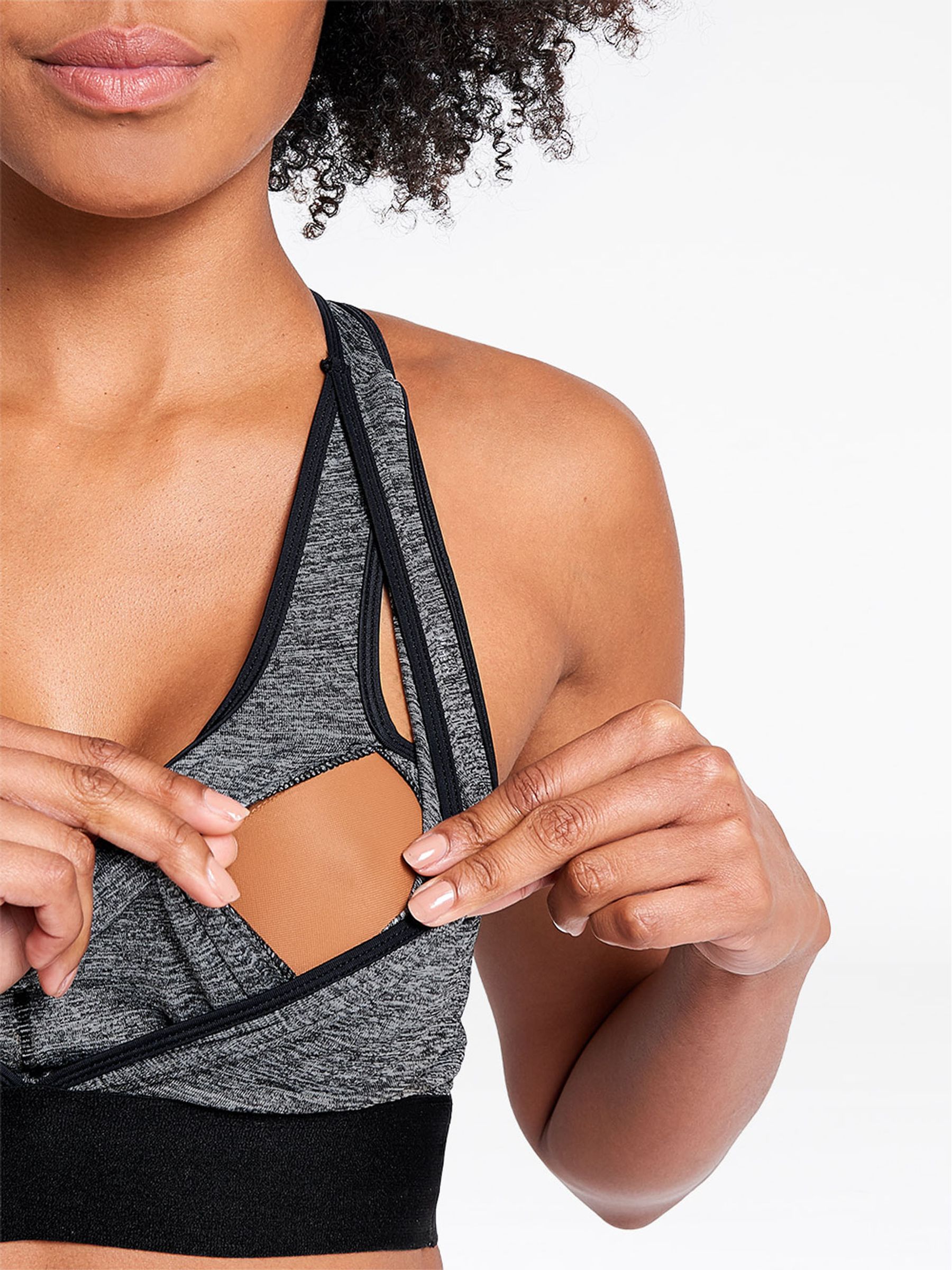 Active Maternity & Nursing Bra in Marl Grey - Image 4 of 6