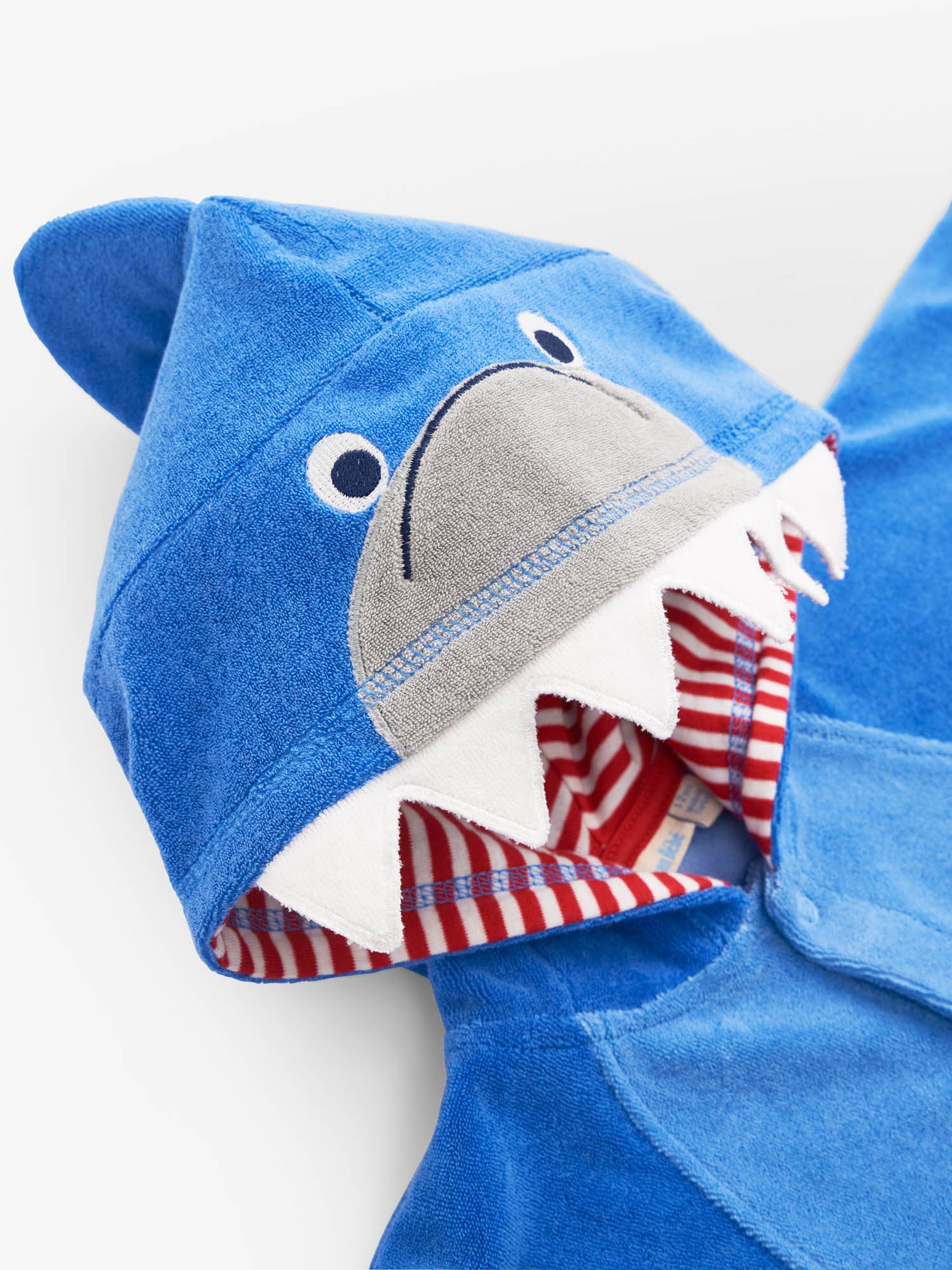 Blue Shark Towelling Hooded Poncho - Image 2 of 2