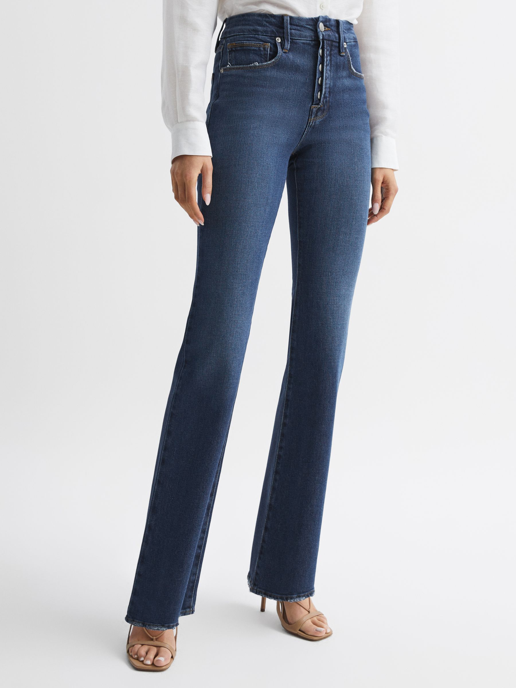 Good American Good Classic Bootleg Jeans in Indigo - Image 5 of 7