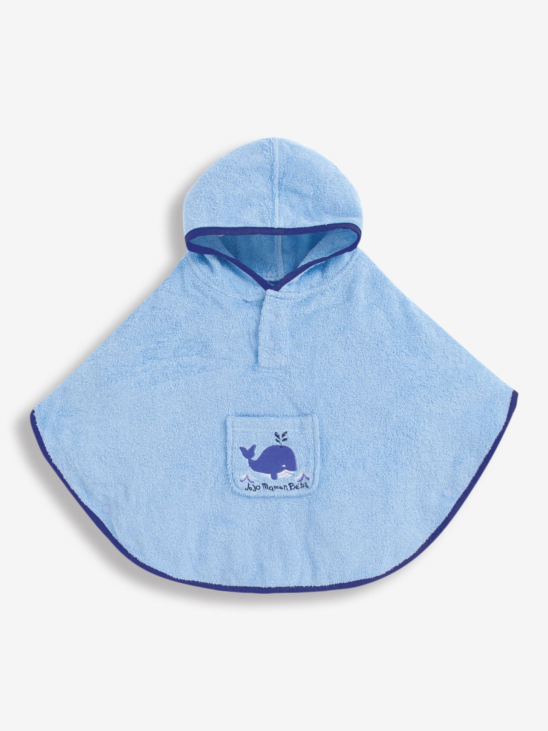 Sky Blue Towelling Poncho - Image 1 of 2