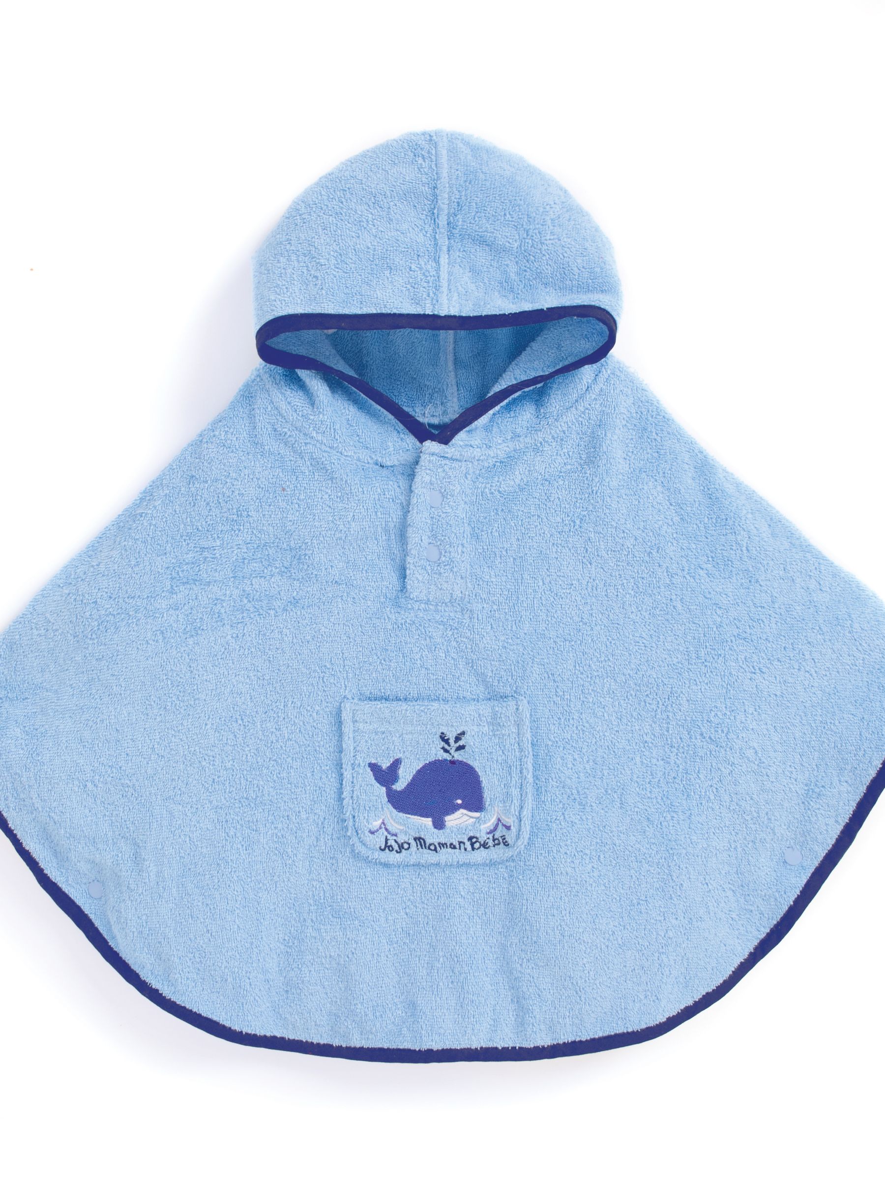Sky Blue Towelling Poncho - Image 2 of 2