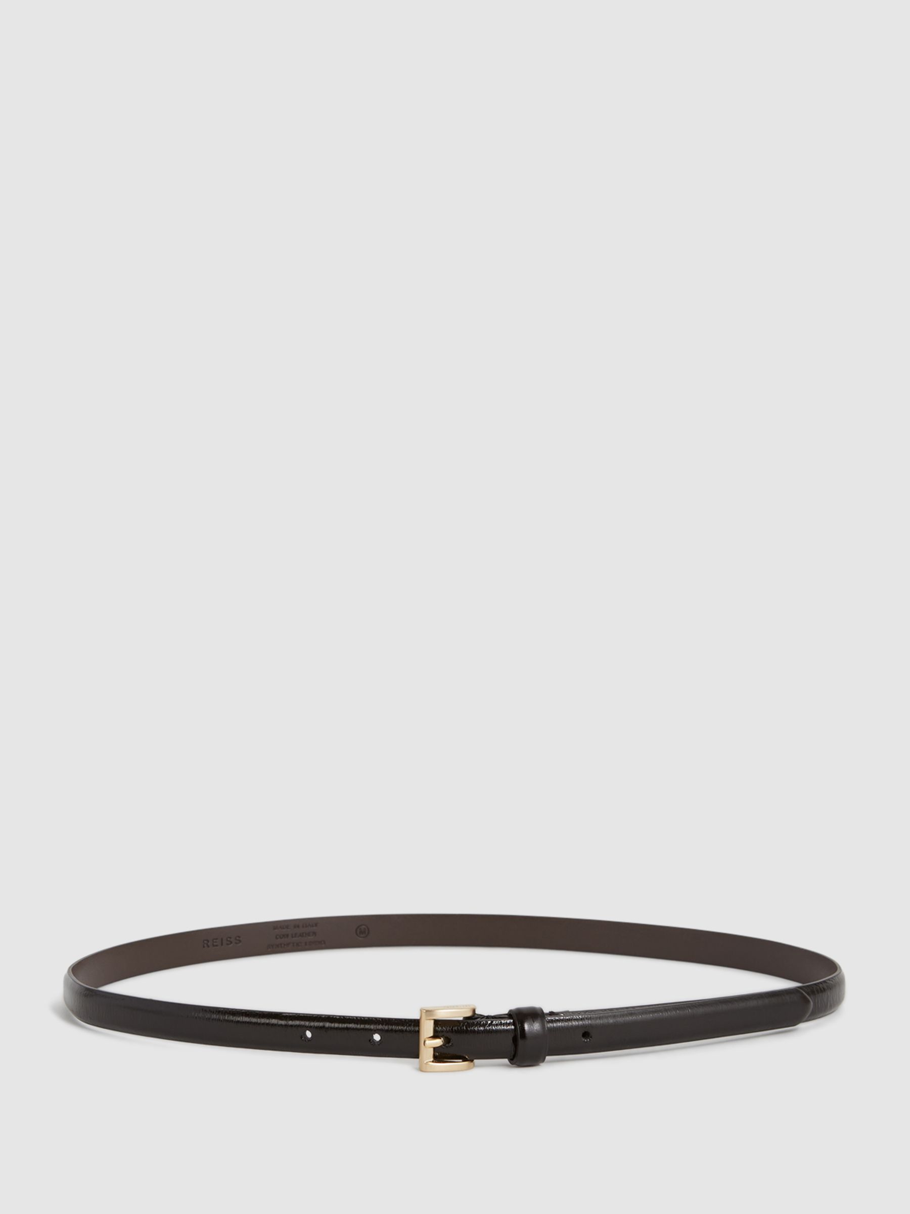 Mini Leather Belt in Black - Image 6 of 6