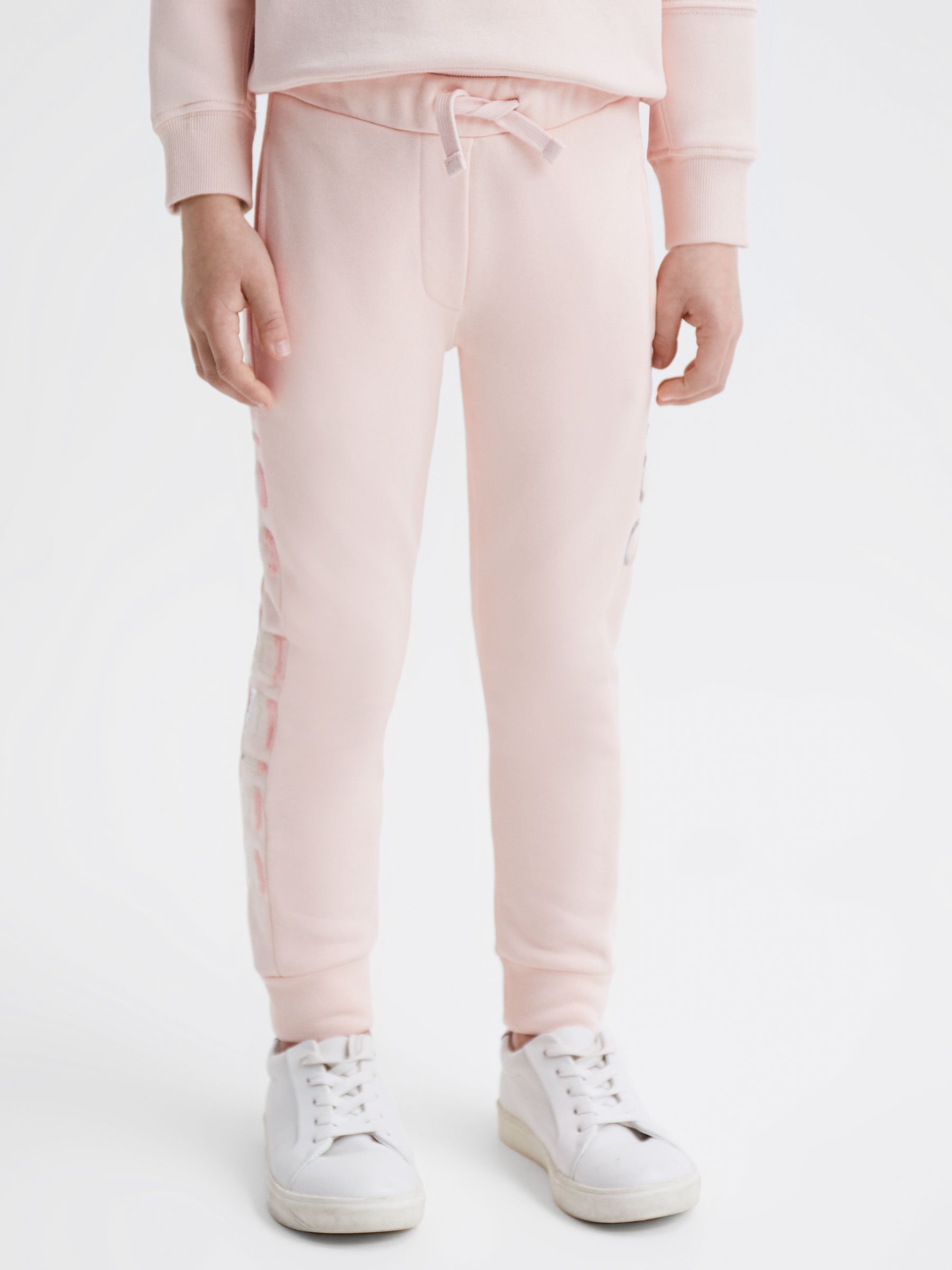 Junior Sequin Joggers in Soft Pink - Image 1 of 6