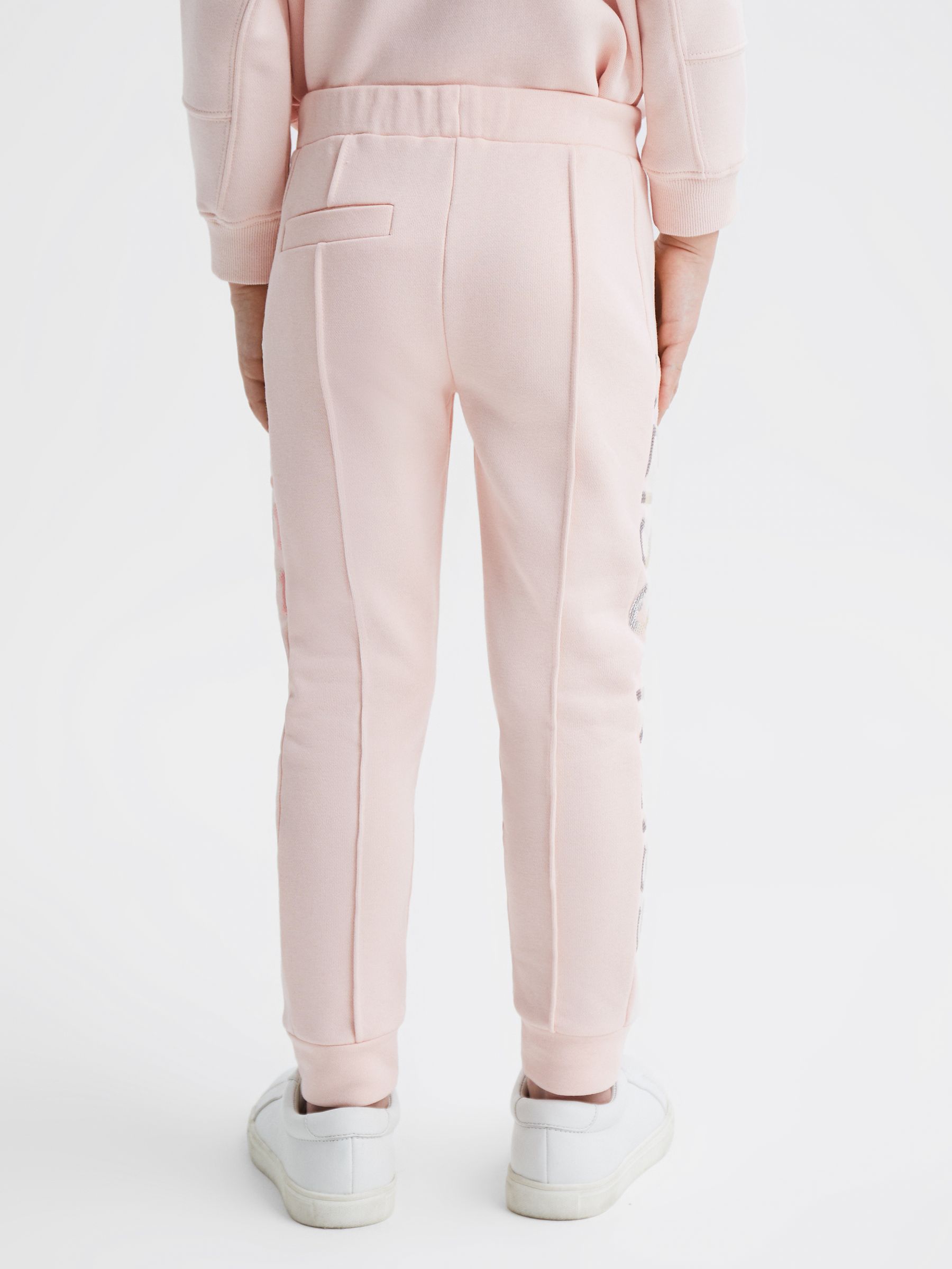 Junior Sequin Joggers in Soft Pink - Image 5 of 6