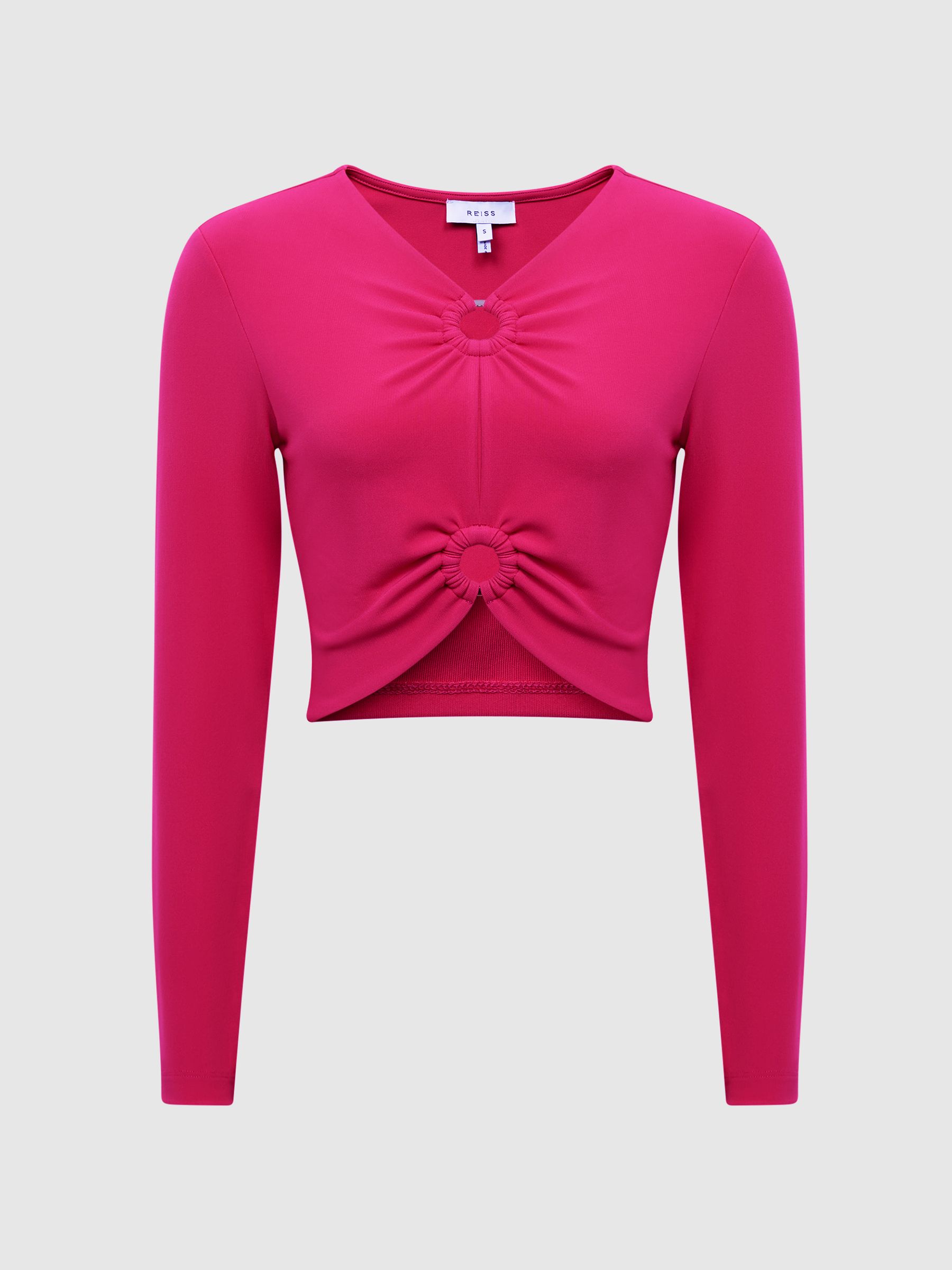 Ring Front Crop Top in Pink - Image 5 of 5