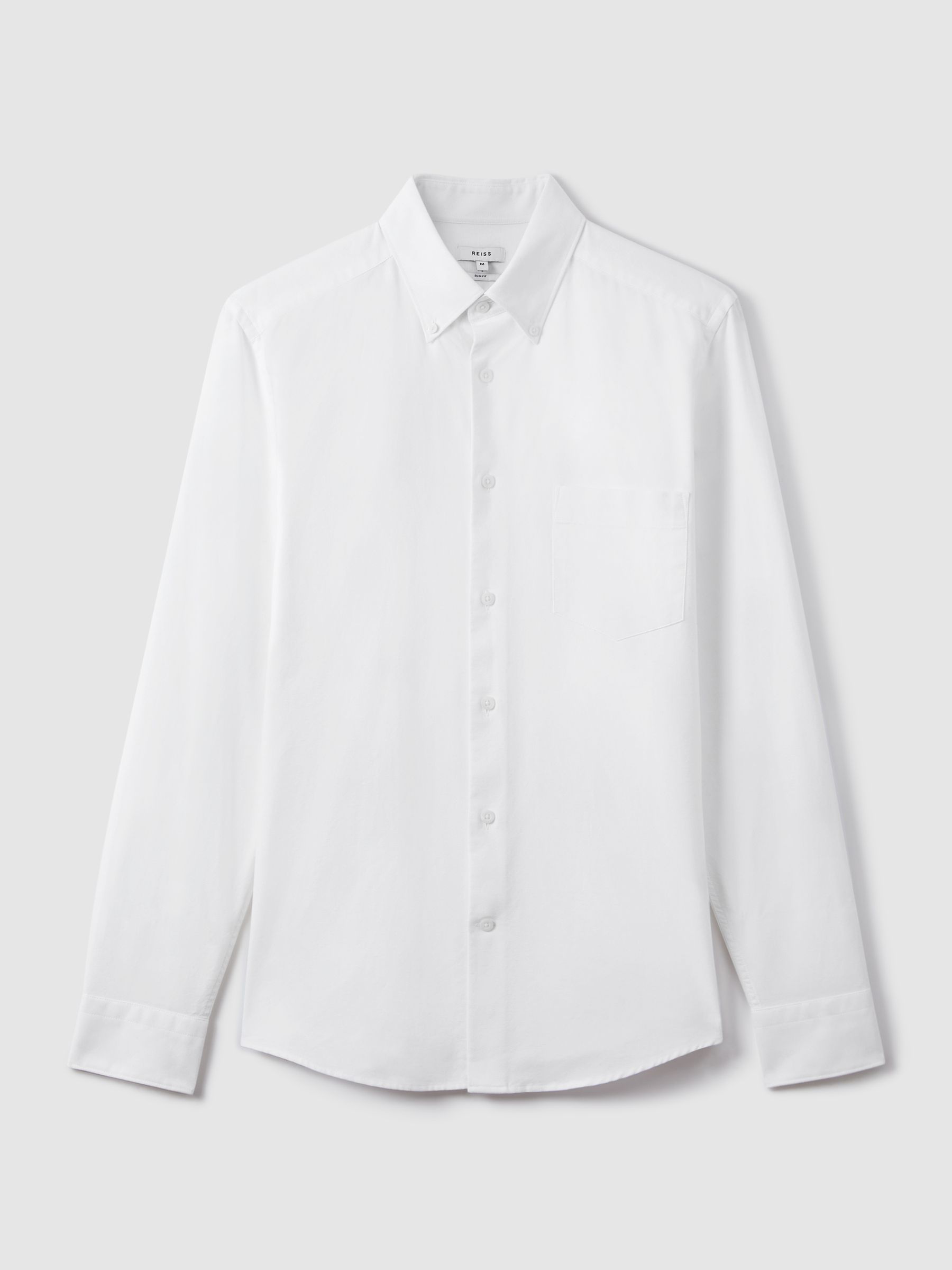 Soft Wash Button Down Oxford Shirt in White - Image 2 of 6