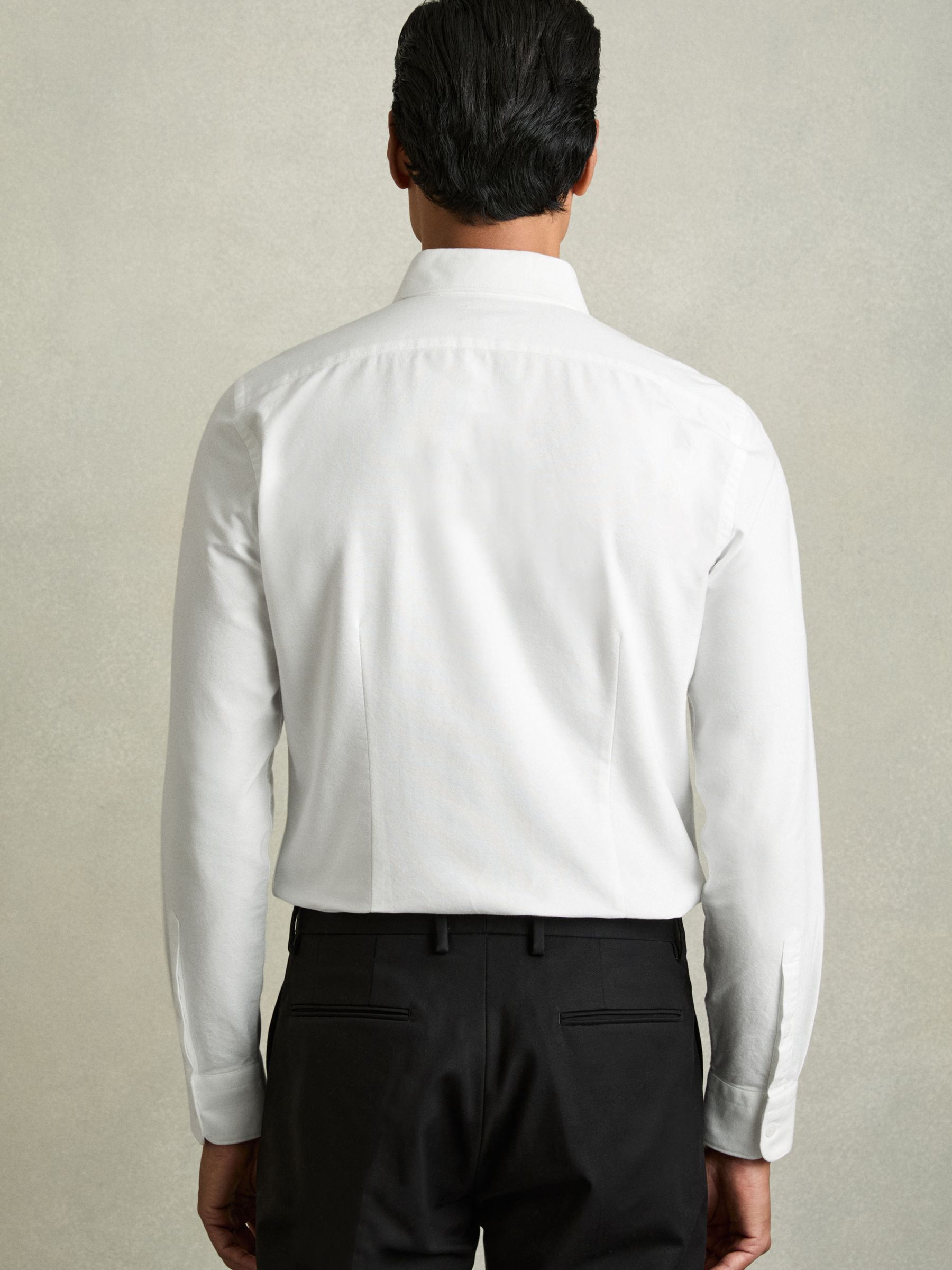 Soft Wash Button Down Oxford Shirt in White - Image 4 of 6