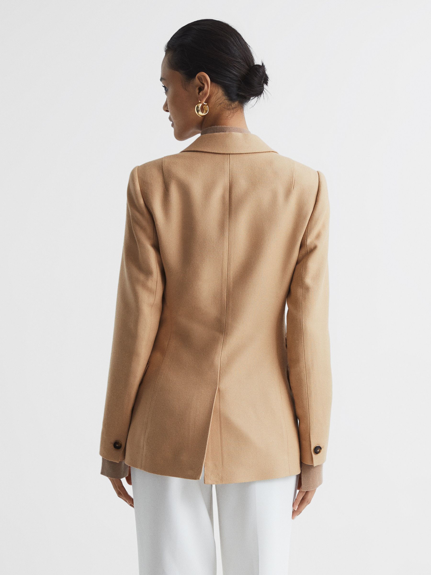 Single Breasted Blazer in Light Camel - Image 5 of 7
