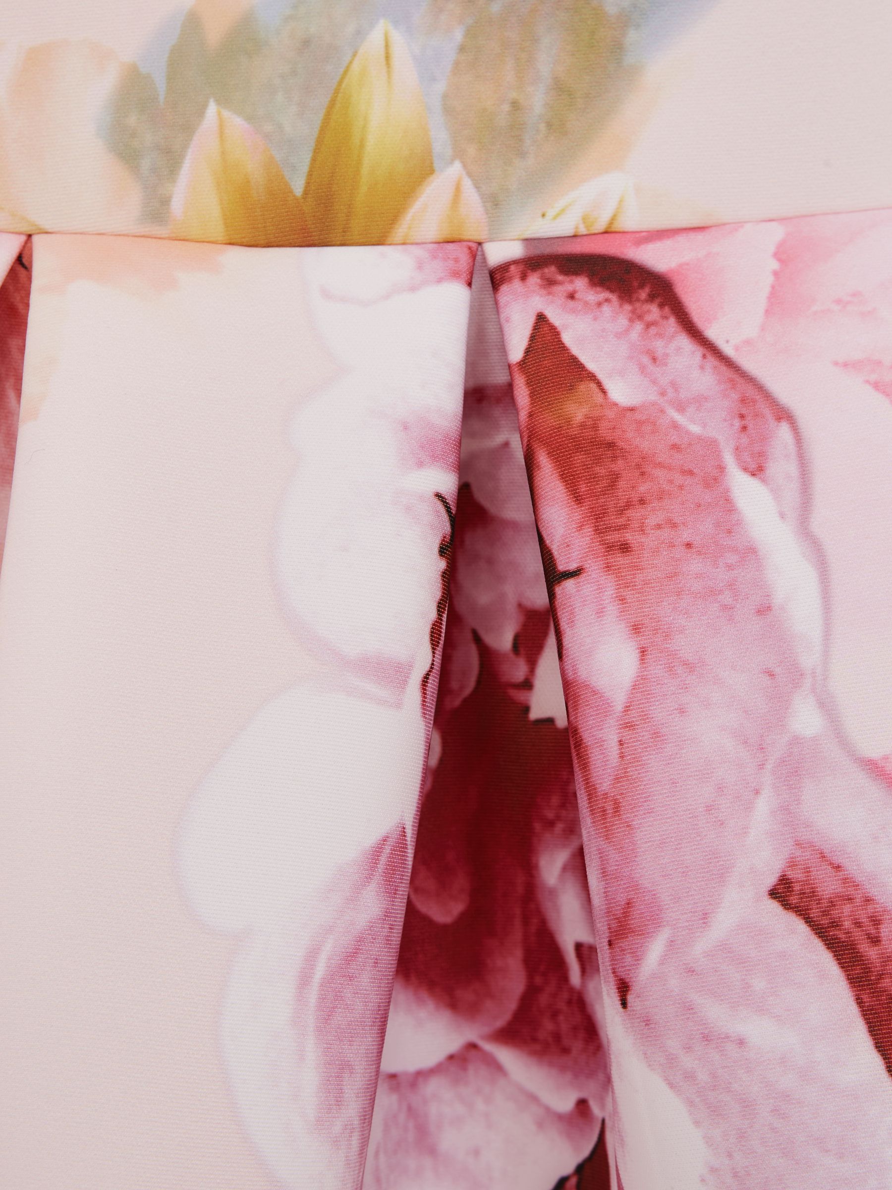 4-9 yrs Scuba Floral Printed Dress in Pink - Image 6 of 6