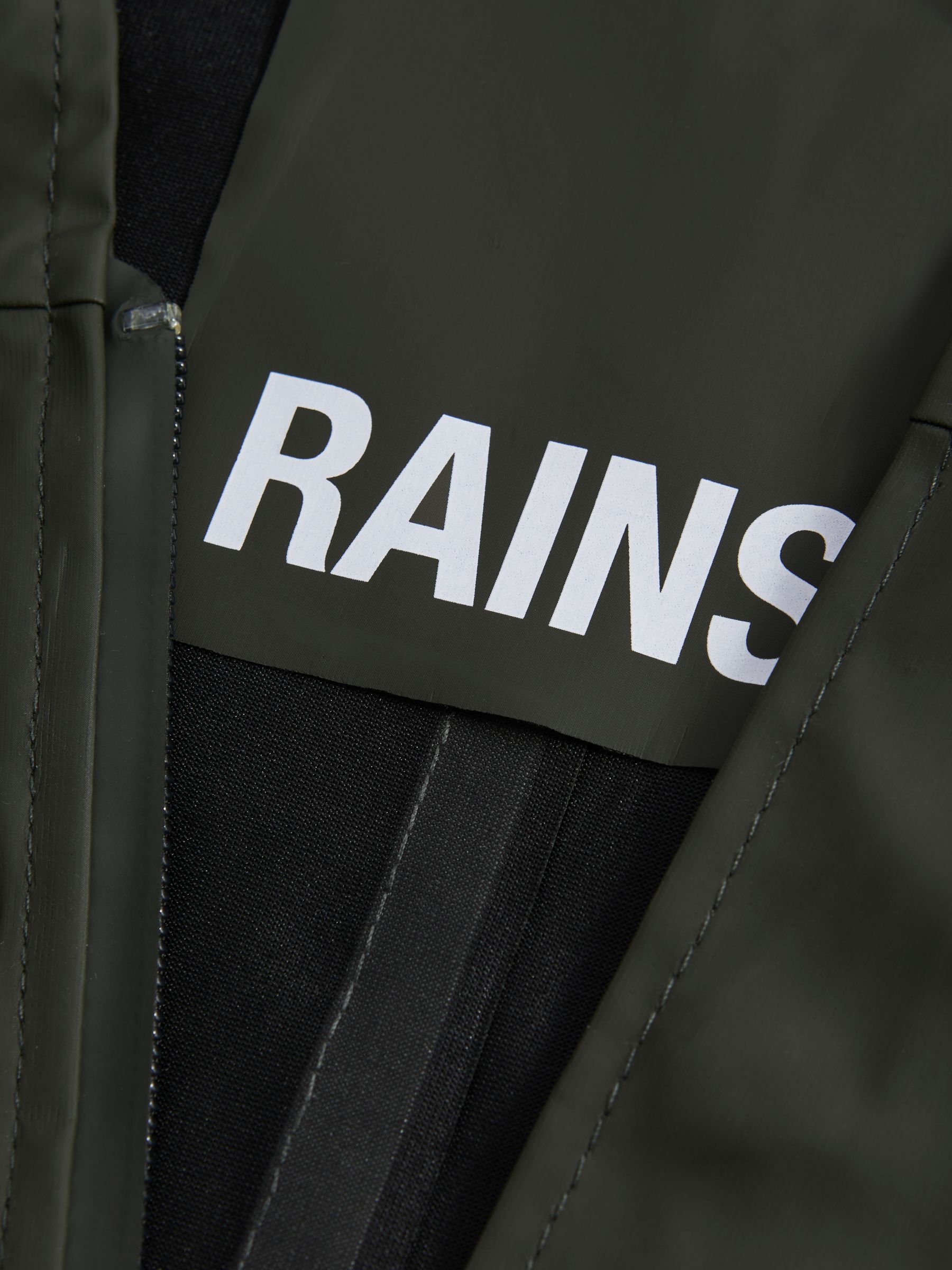 Rains Fishtail Parka in Dark Green - Image 7 of 9