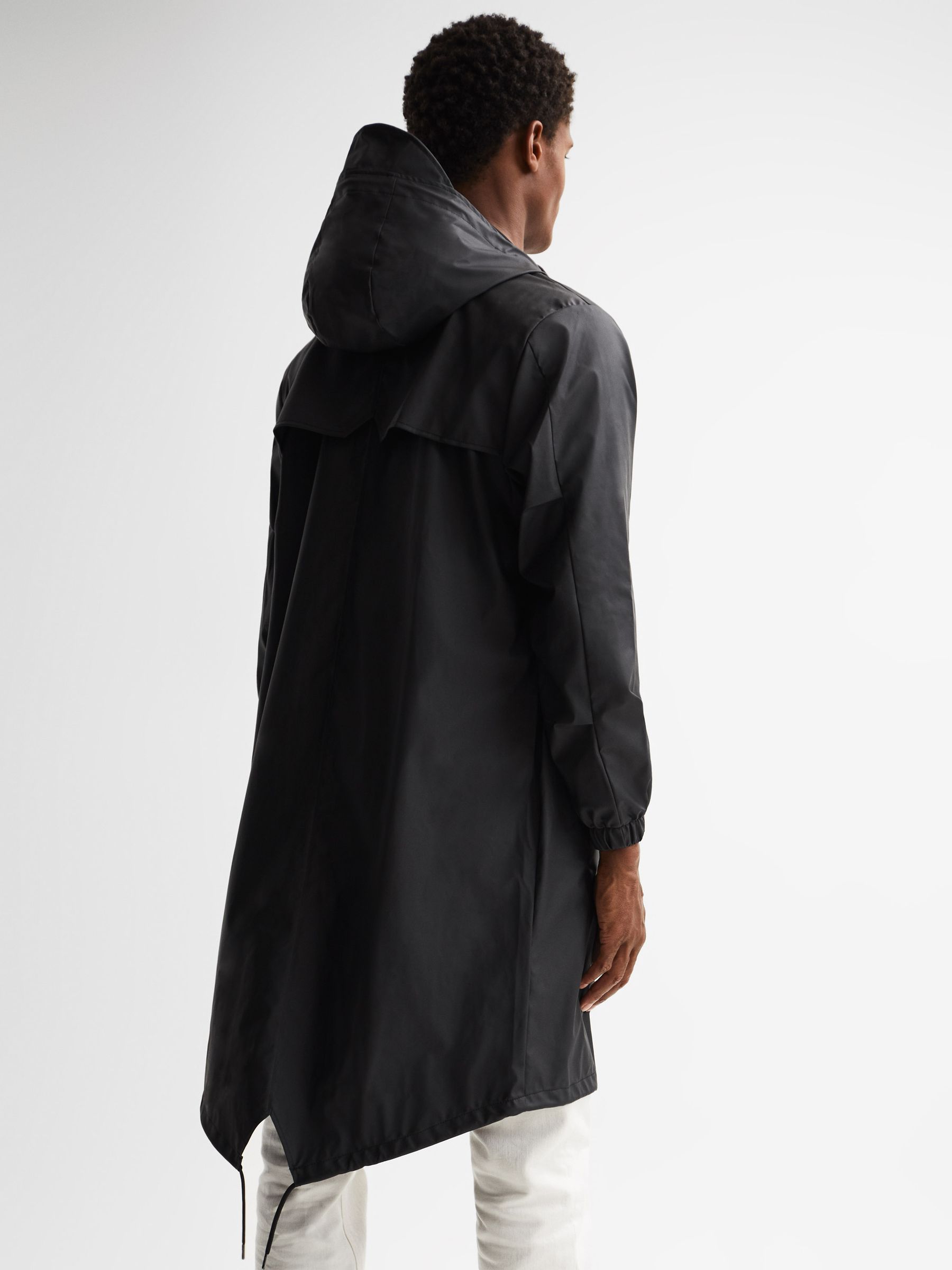 Rains Fishtail Parka in Black - Image 5 of 7