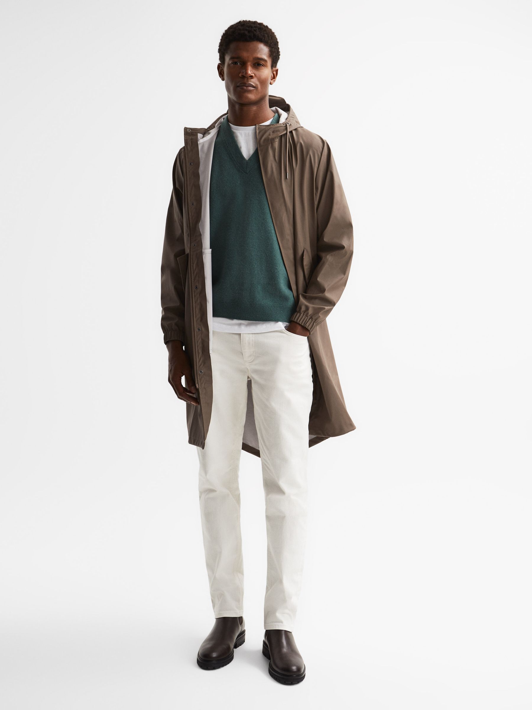 Rains Fishtail Parka in Mid Brown - Image 1 of 6