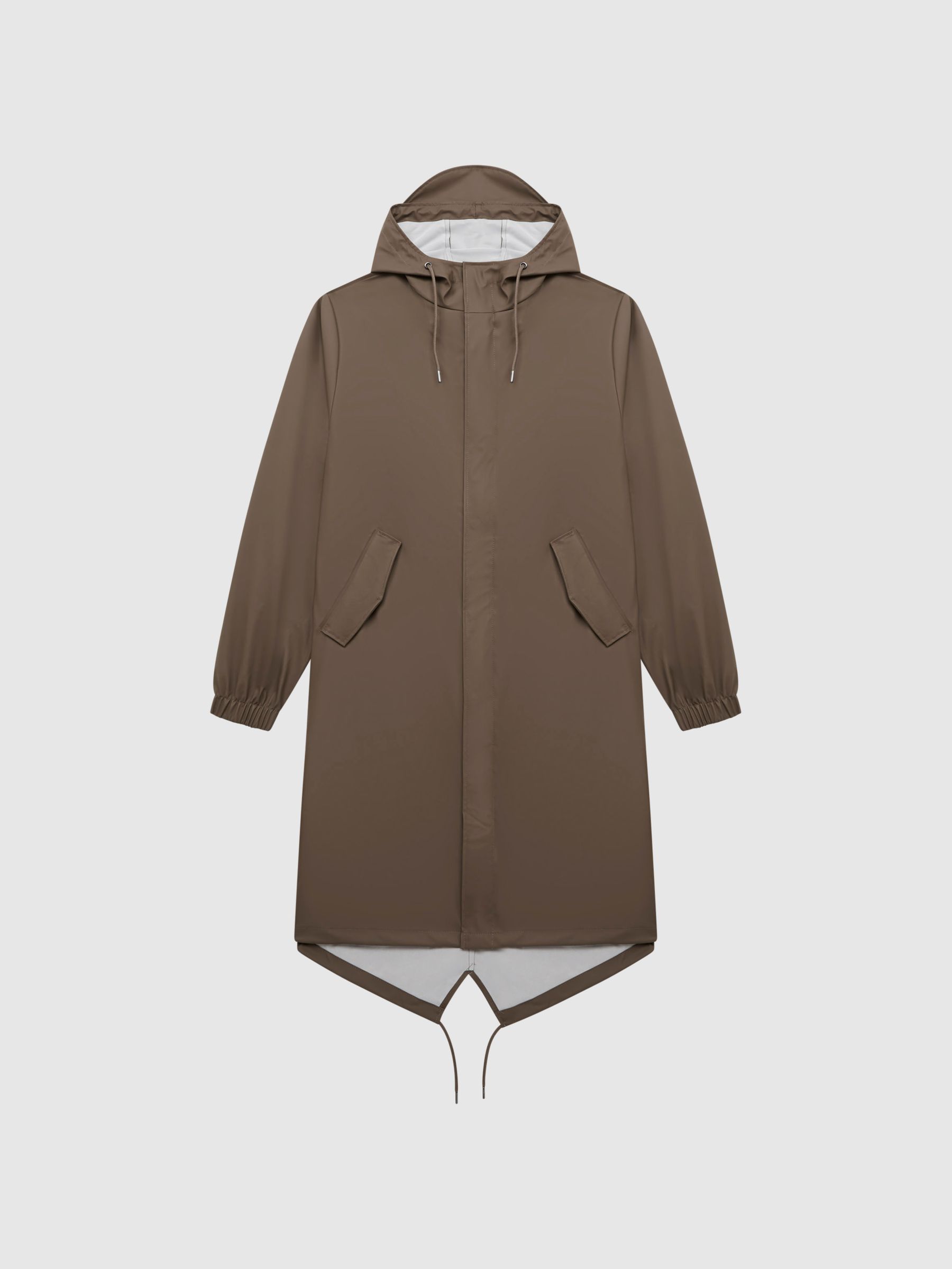 Rains Fishtail Parka in Mid Brown - Image 2 of 6
