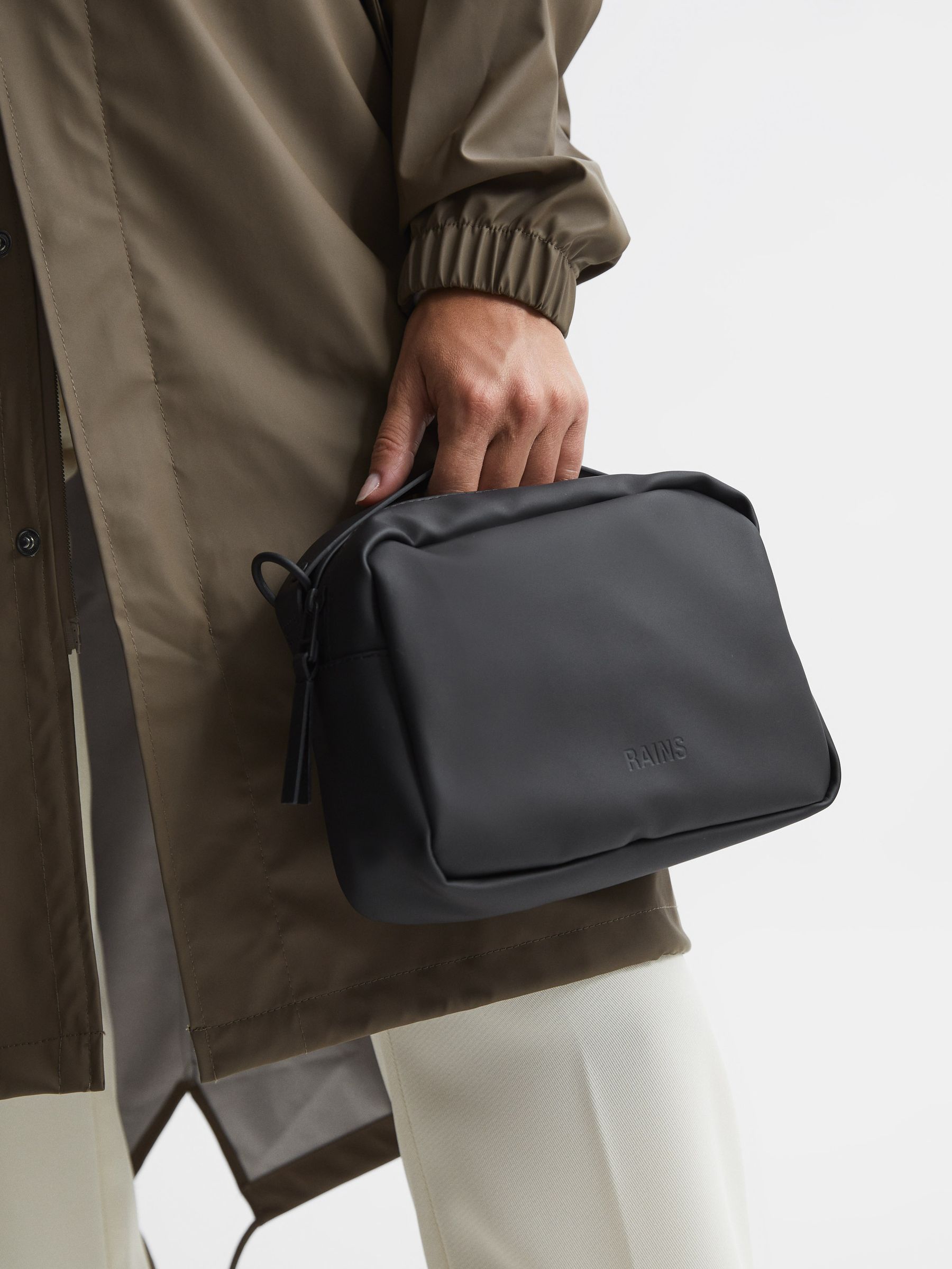 Rains Box Bag in Black - Image 2 of 6 Rains Box Bag in Black - Image 2 of 6