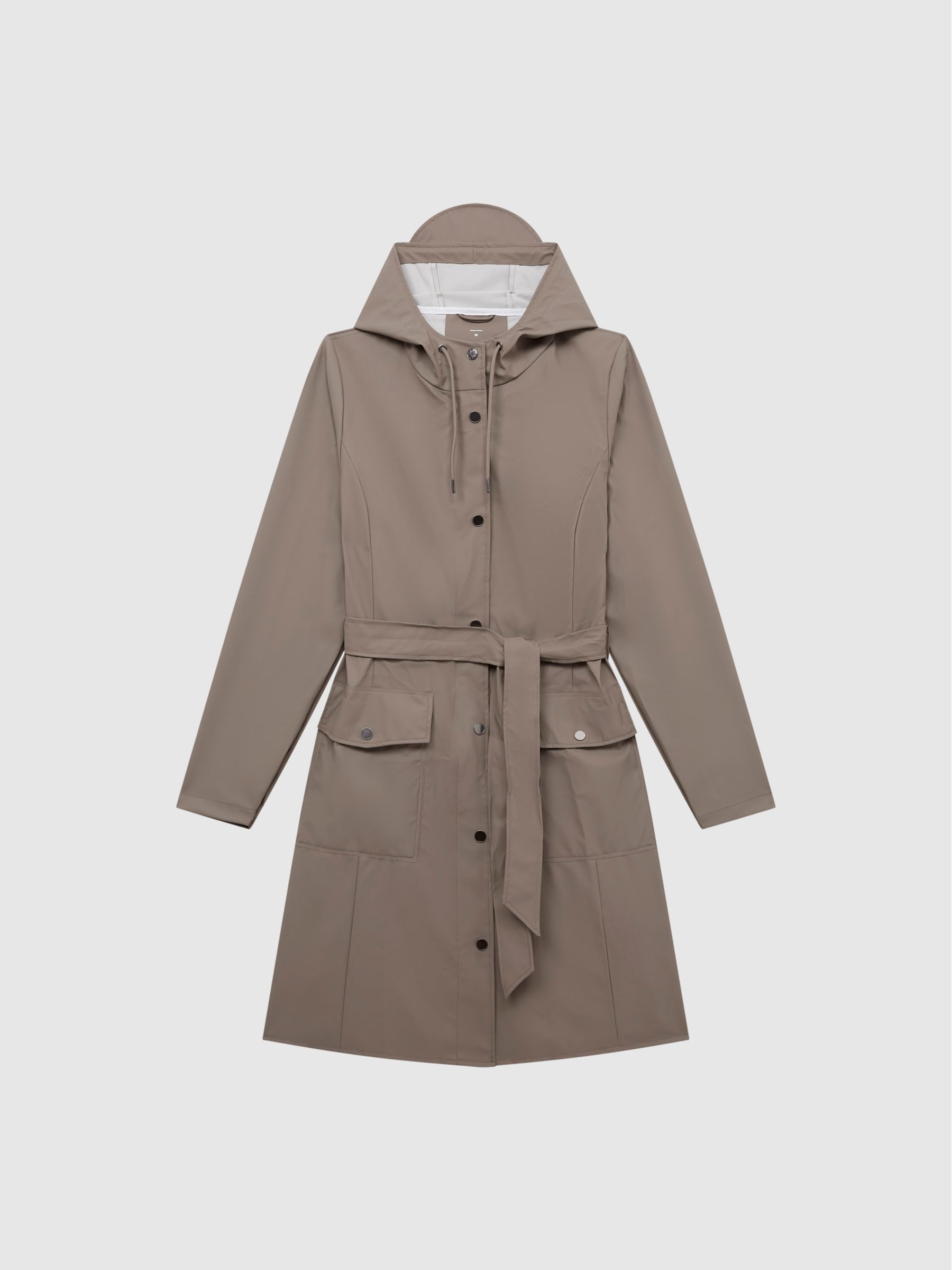Rains Trench Coat in Taupe - Image 2 of 5