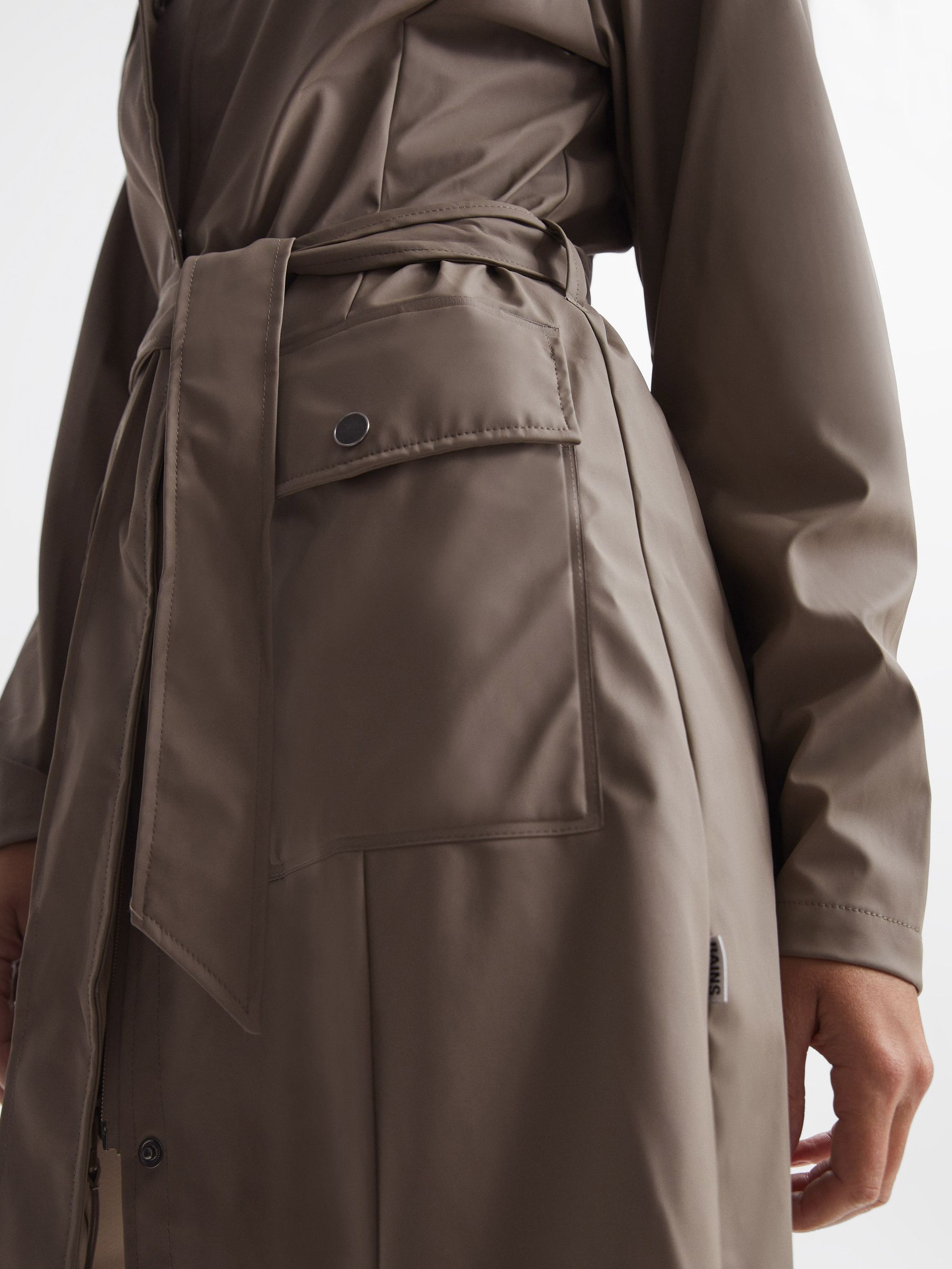 Rains Trench Coat in Taupe - Image 4 of 5