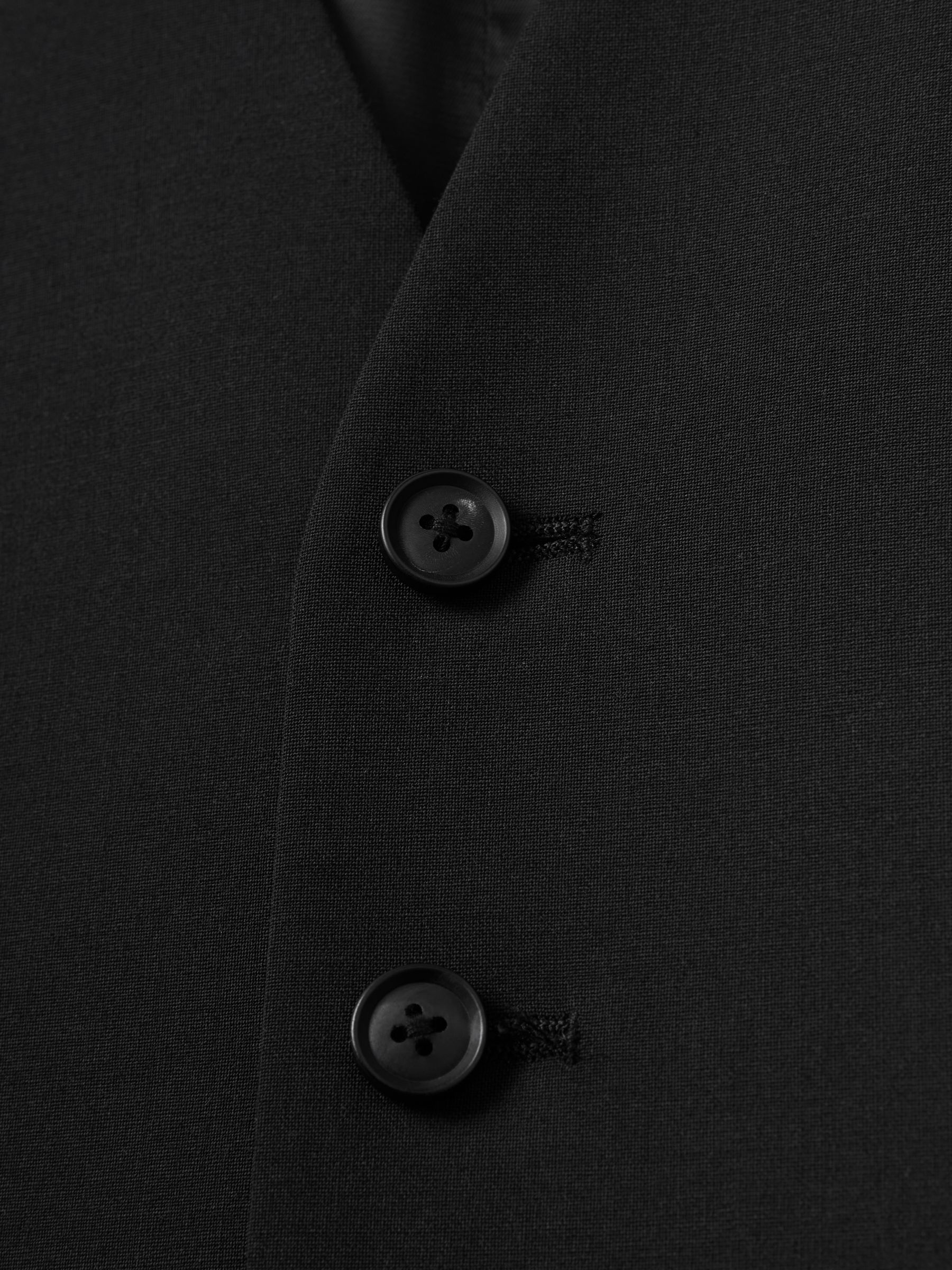 Modern Fit Wool Blend Waistcoat in Black - Image 6 of 8