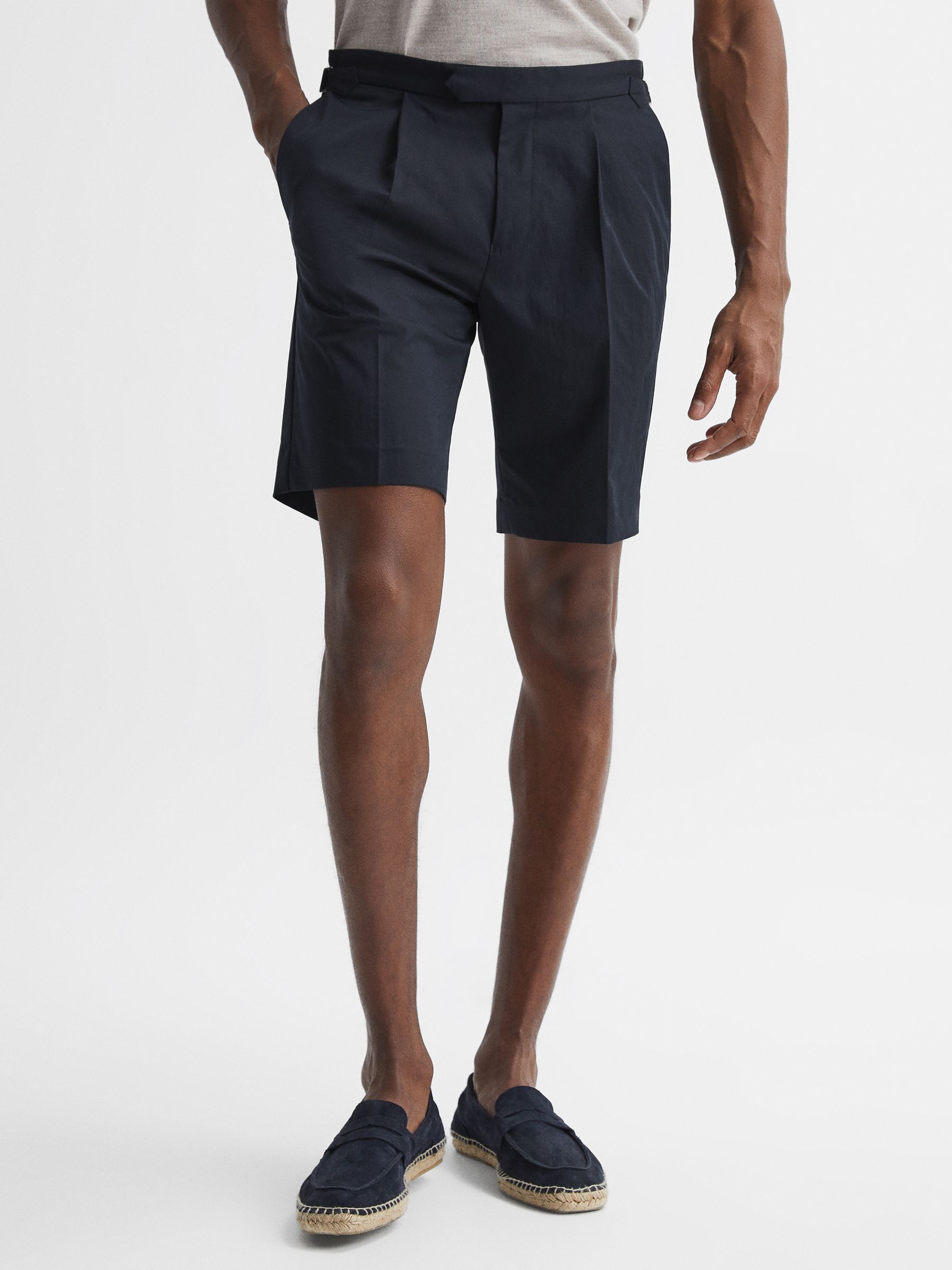 Side Adjuster Shorts in Navy - Image 1 of 6