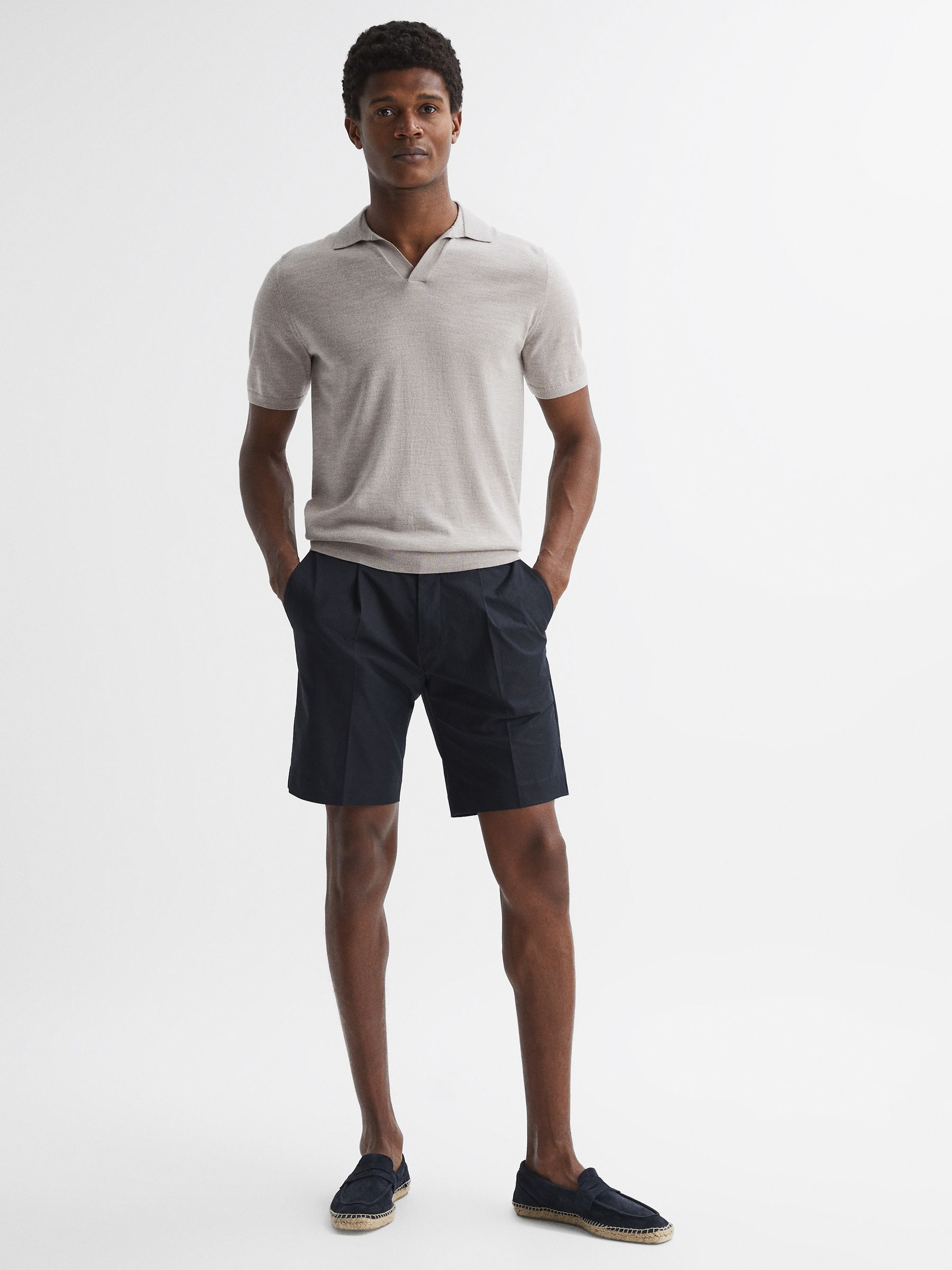 Side Adjuster Shorts in Navy - Image 3 of 6