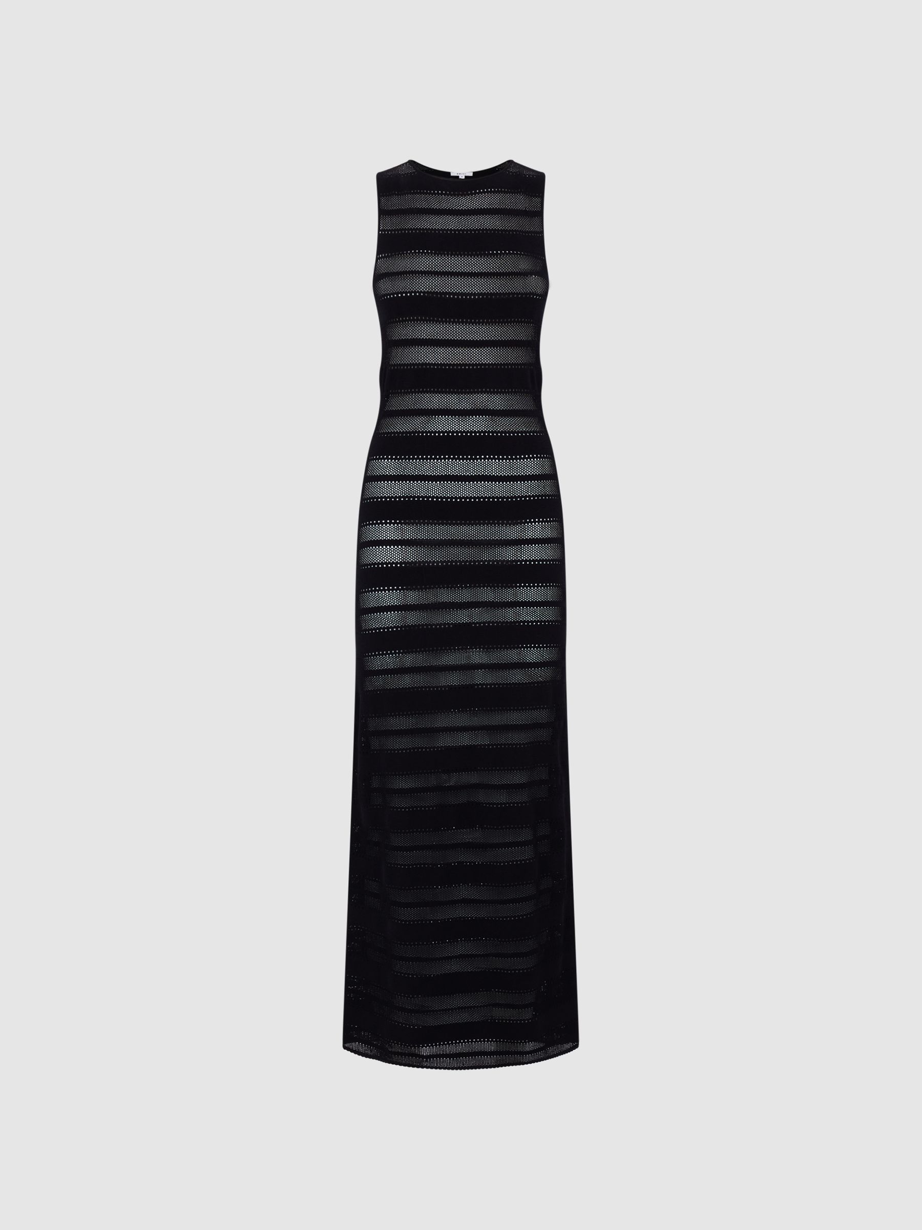 Knitted Midi Dress in Black - Image 2 of 6