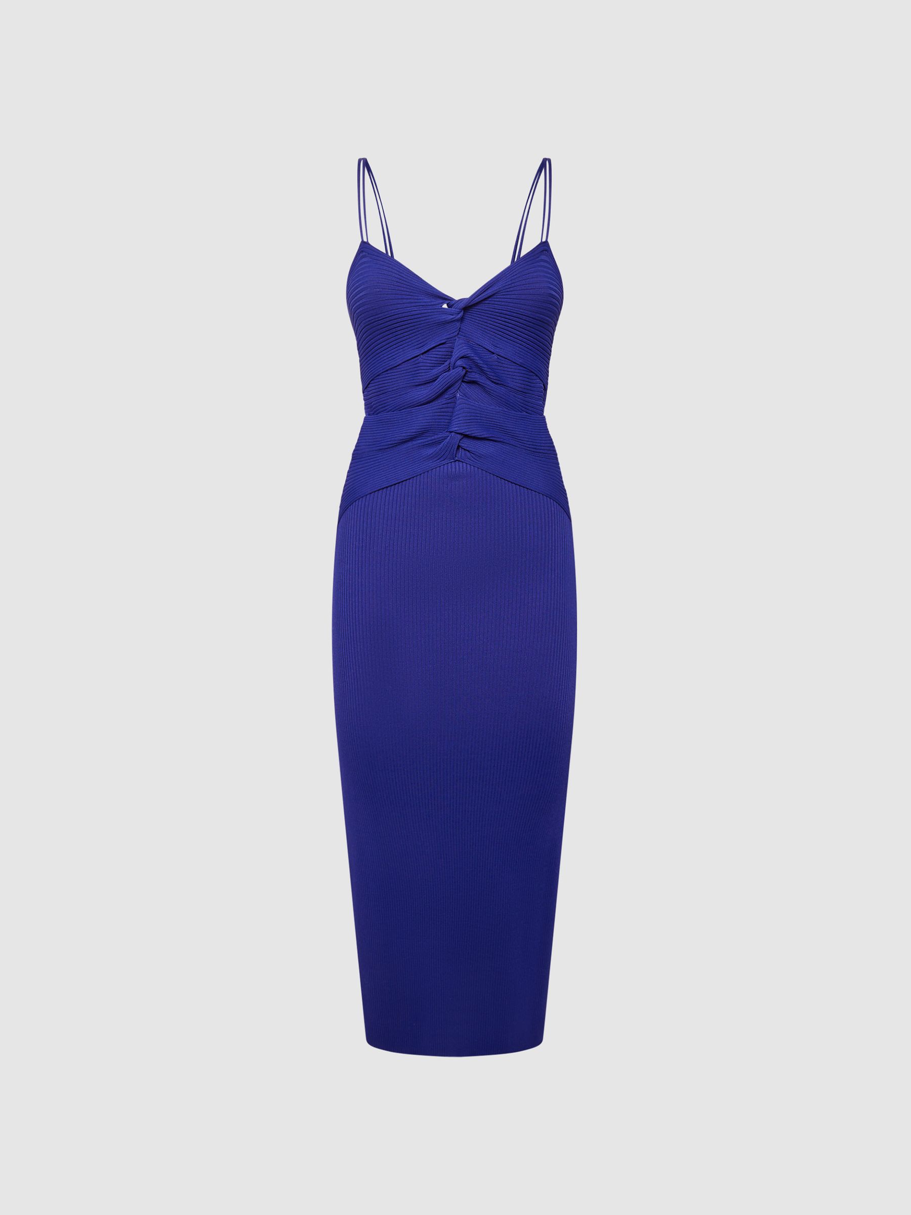 Knitted Bodycon Midi Dress in Purple - Image 2 of 7