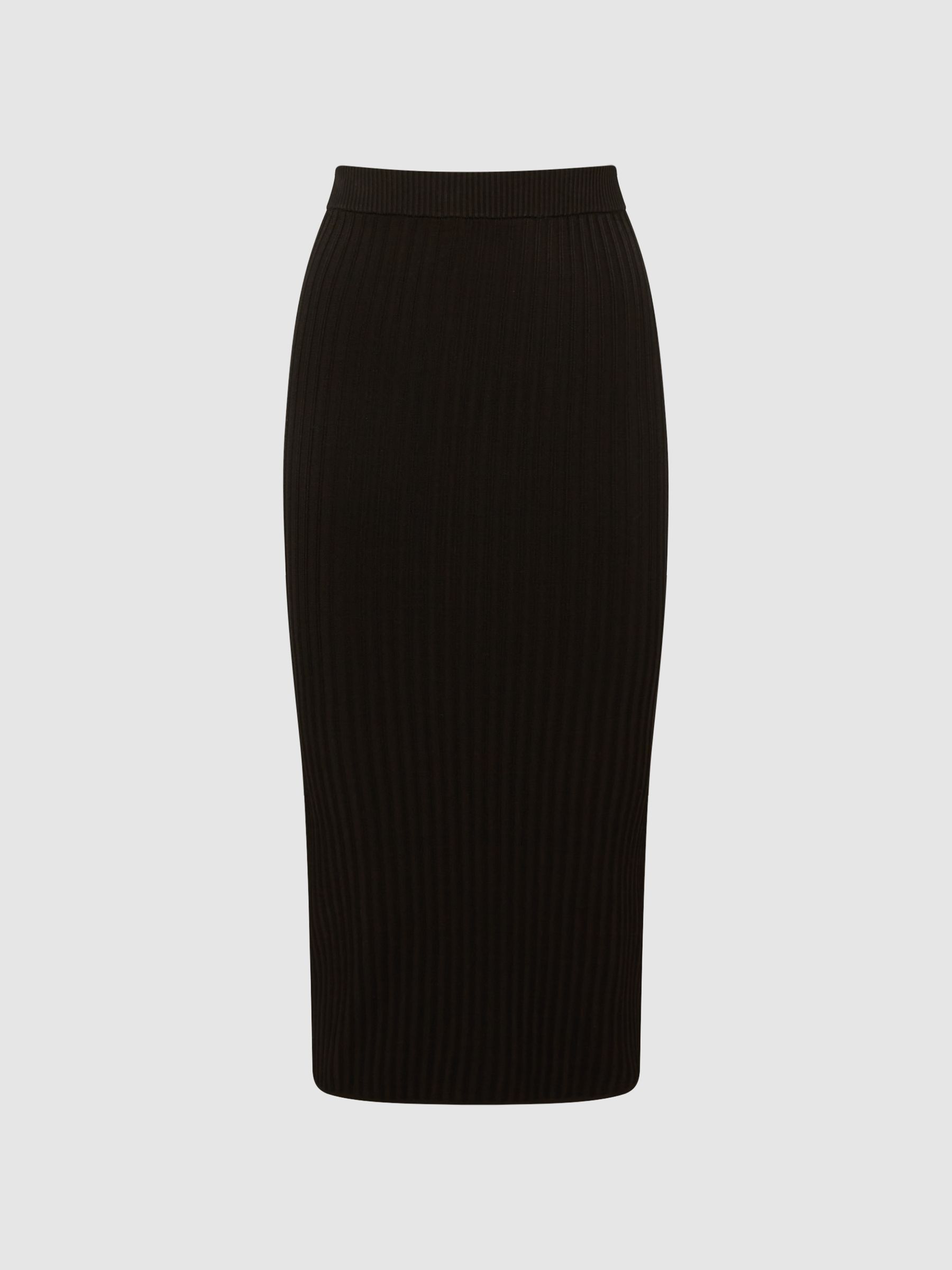 Knitted Pencil Skirt Co-Ord in Black - Image 2 of 5