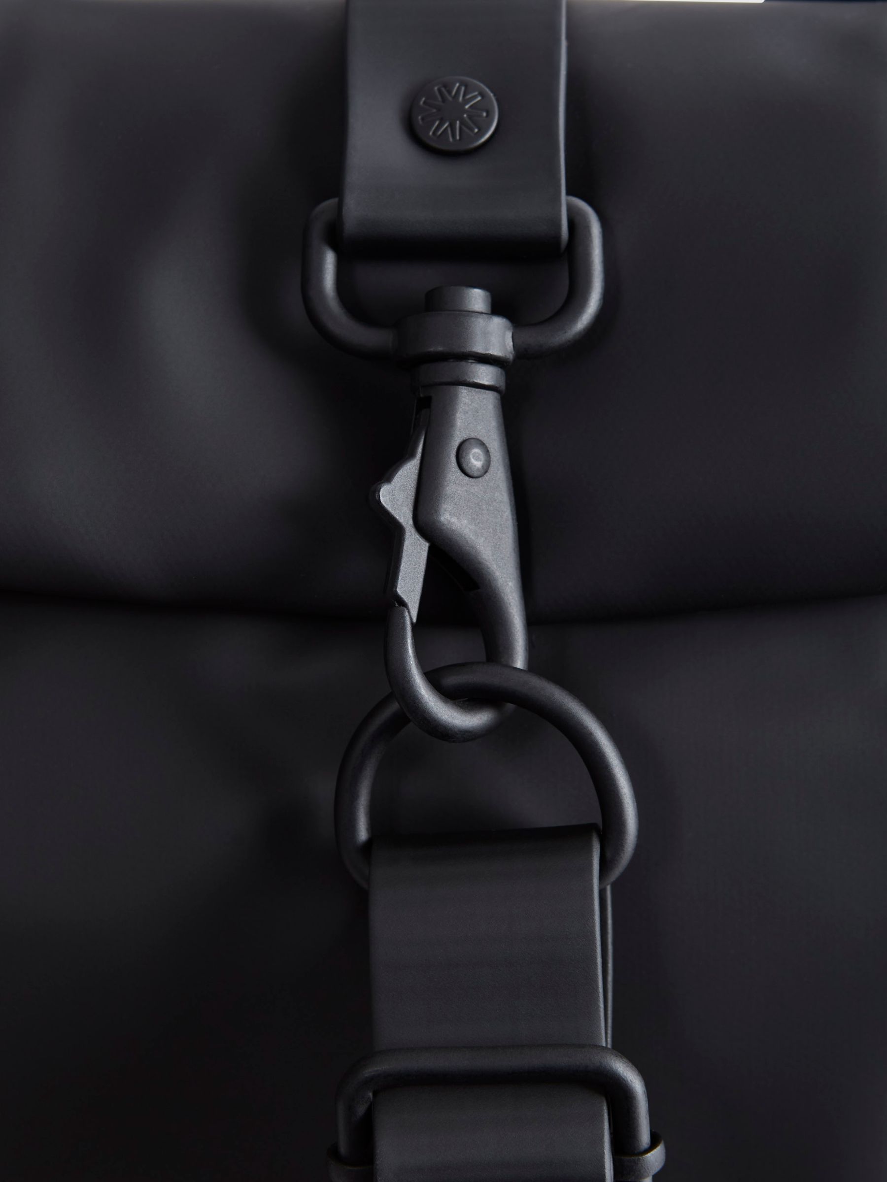 Rains Roll Top Rucksack in Black - Image 4 of 6