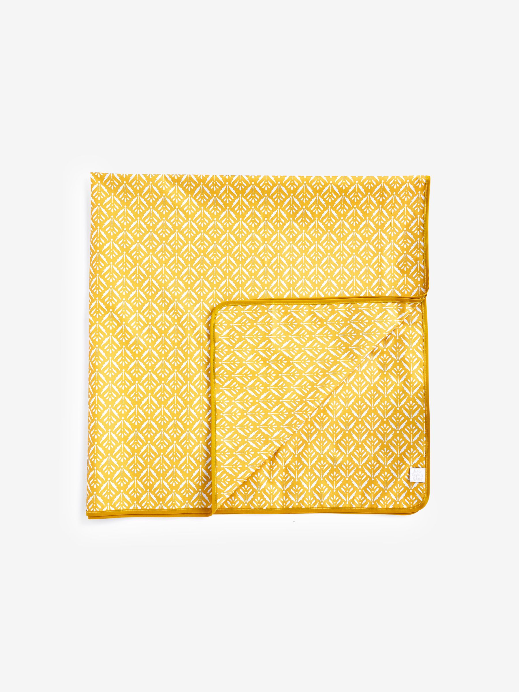 Square Ochre Batik Print Floor Mat - Image 2 of 4