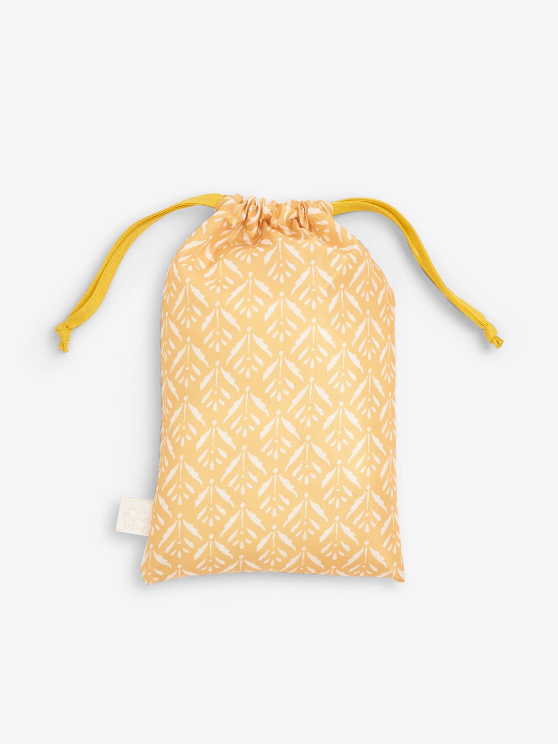 Square Ochre Batik Print Floor Mat - Image 3 of 4