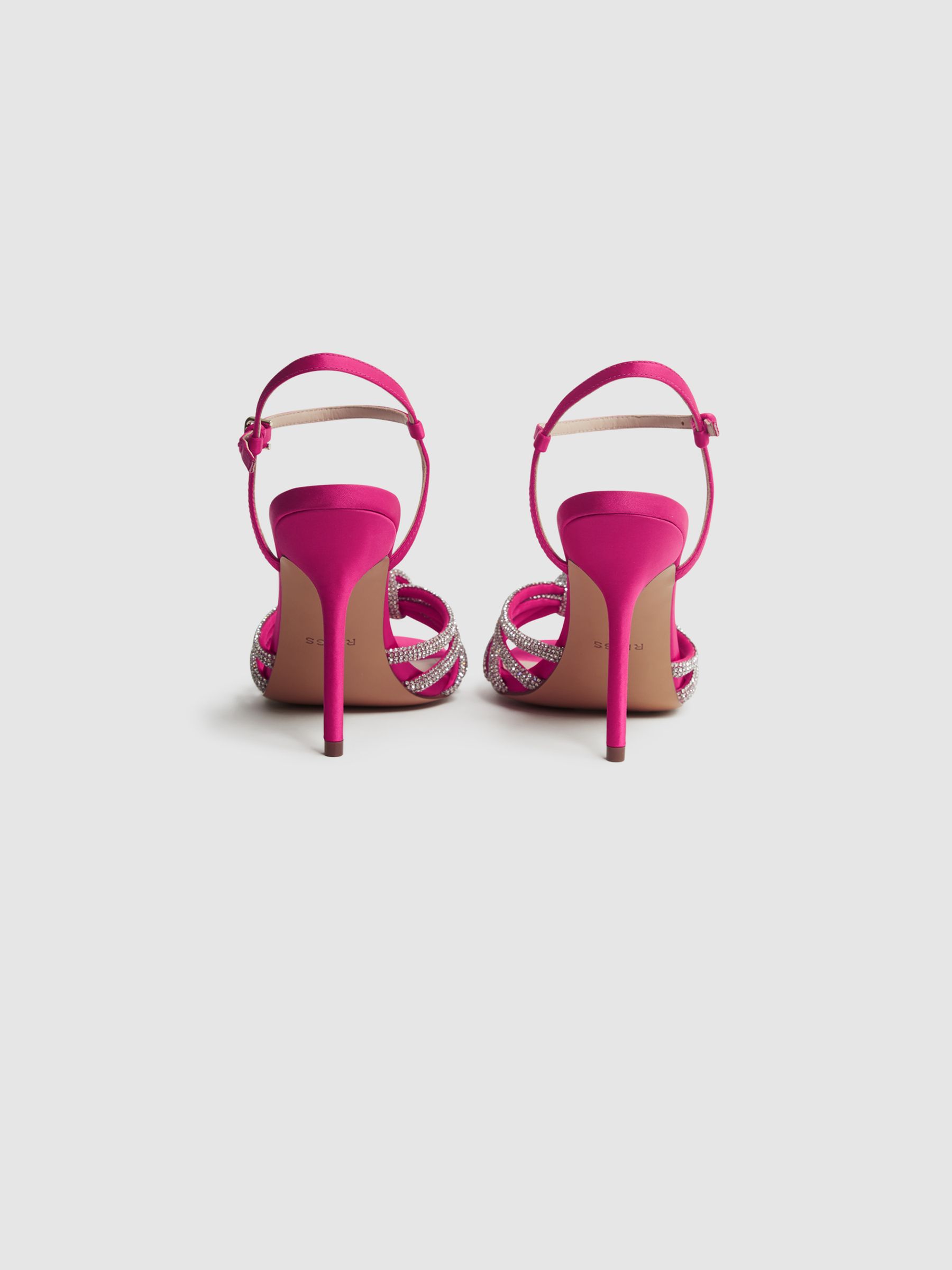 Embellished Heeled Sandals in Pink - Image 5 of 6