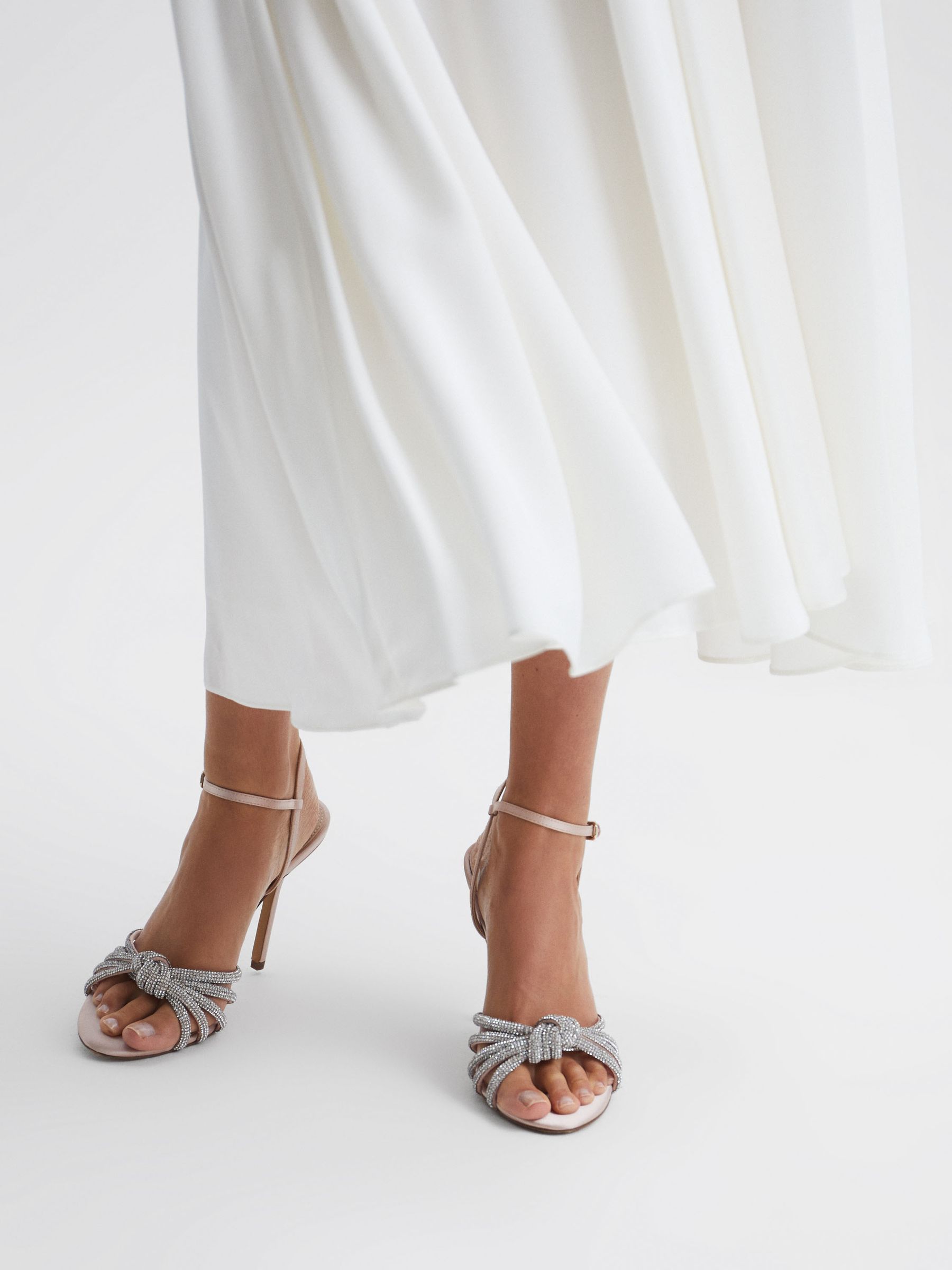 Nude sandalen met hak - Afbeelding 2 van 6