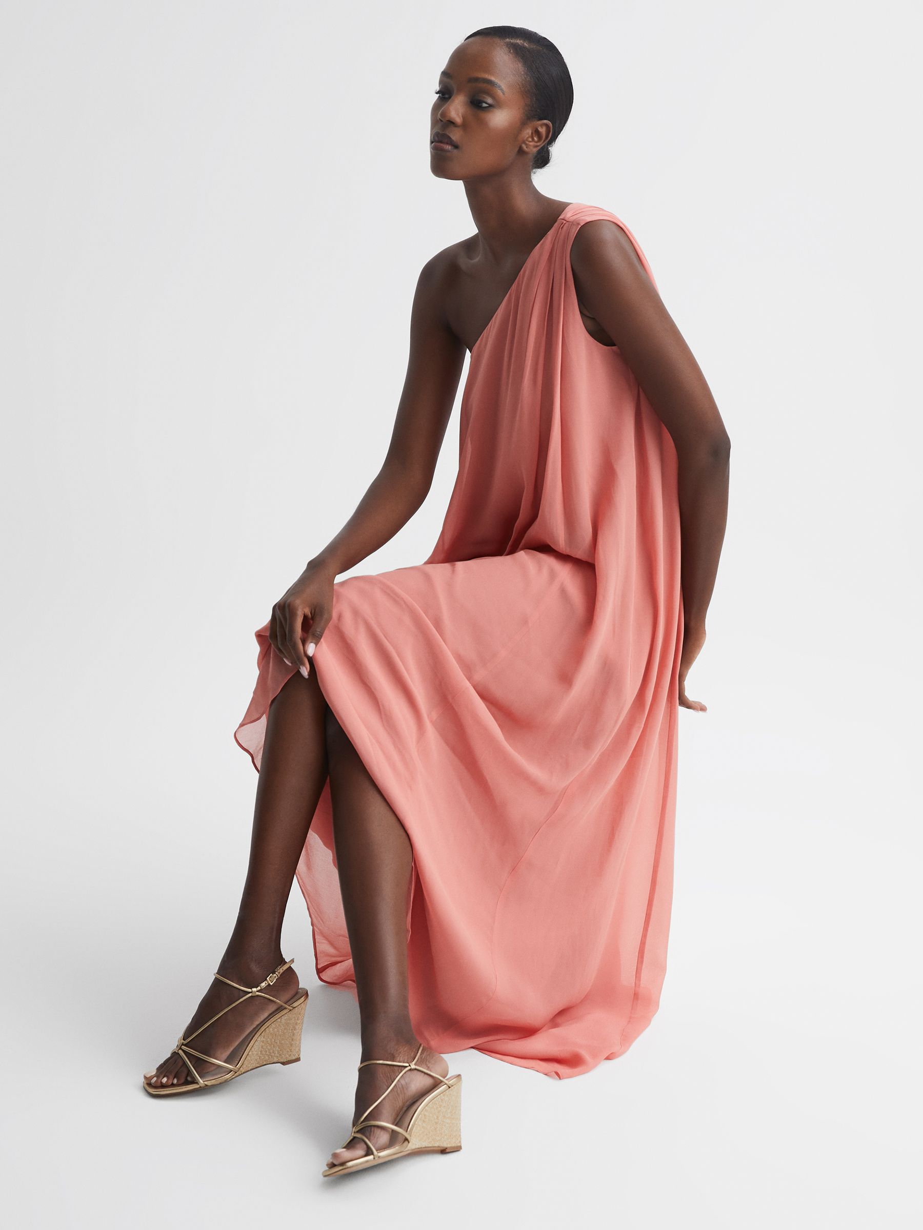 Strappy Wedge Heels in Bronze - Image 2 of 5