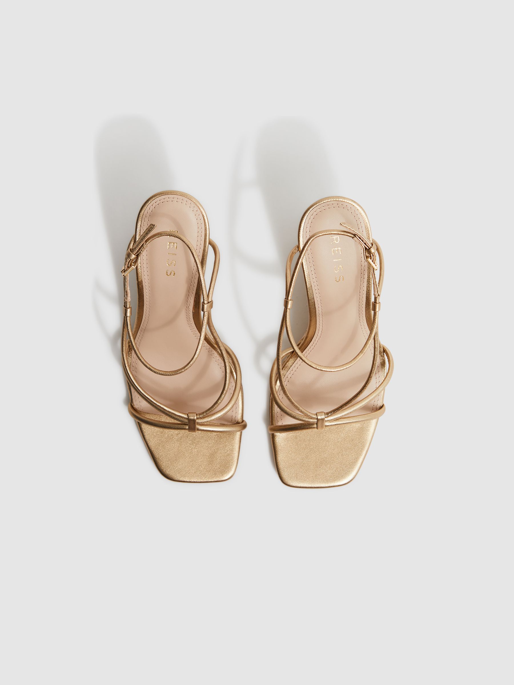 Strappy Wedge Heels in Bronze - Image 3 of 5